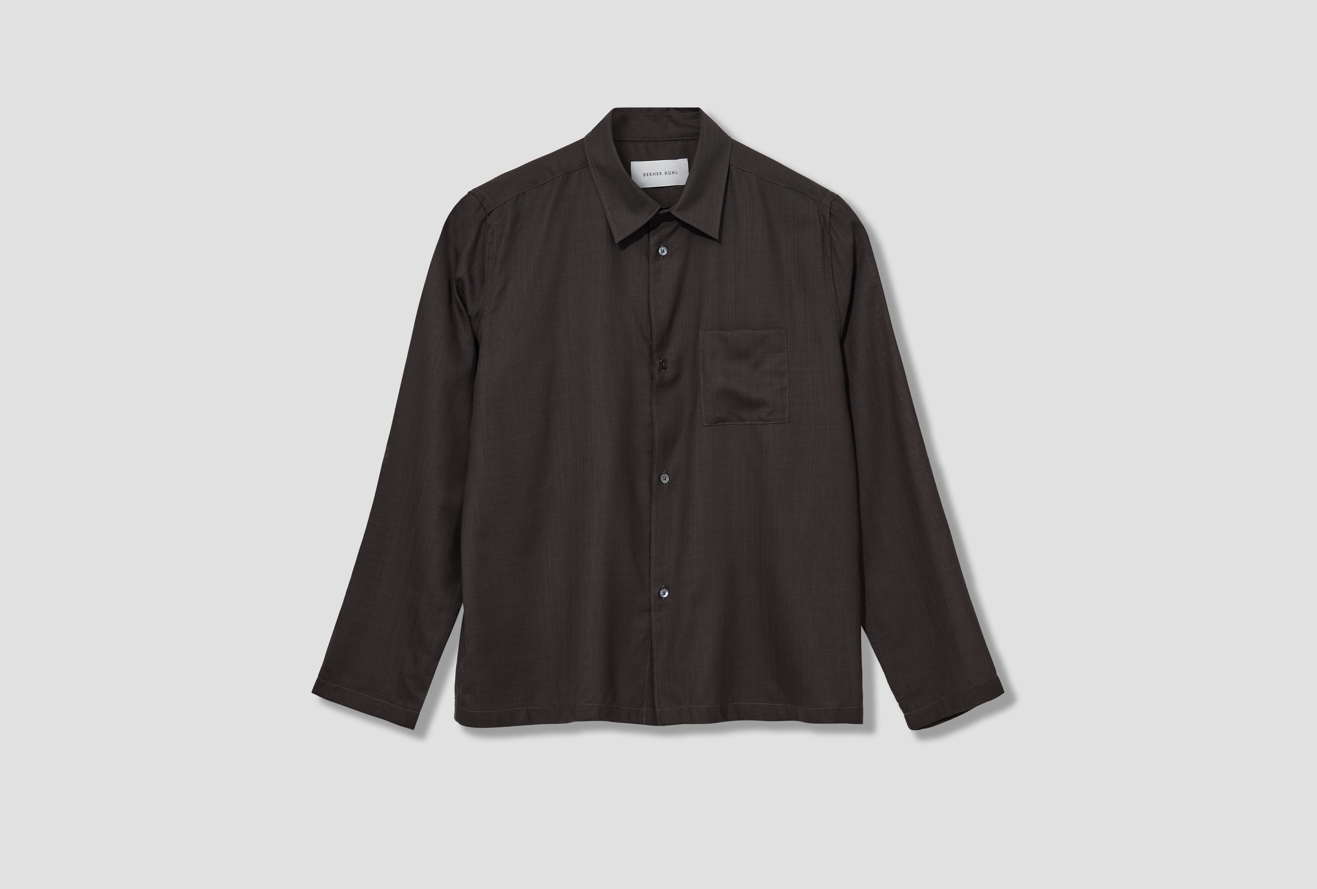 CORDIAL SHIRT - 120S MERINO 3-91S25 Brown