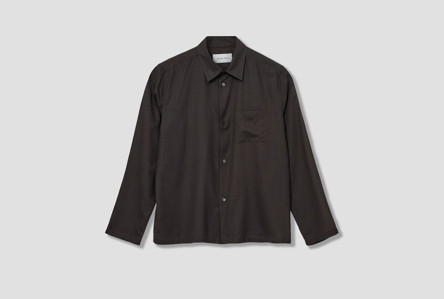 CORDIAL SHIRT - 120S MERINO 3-91S25 Brown