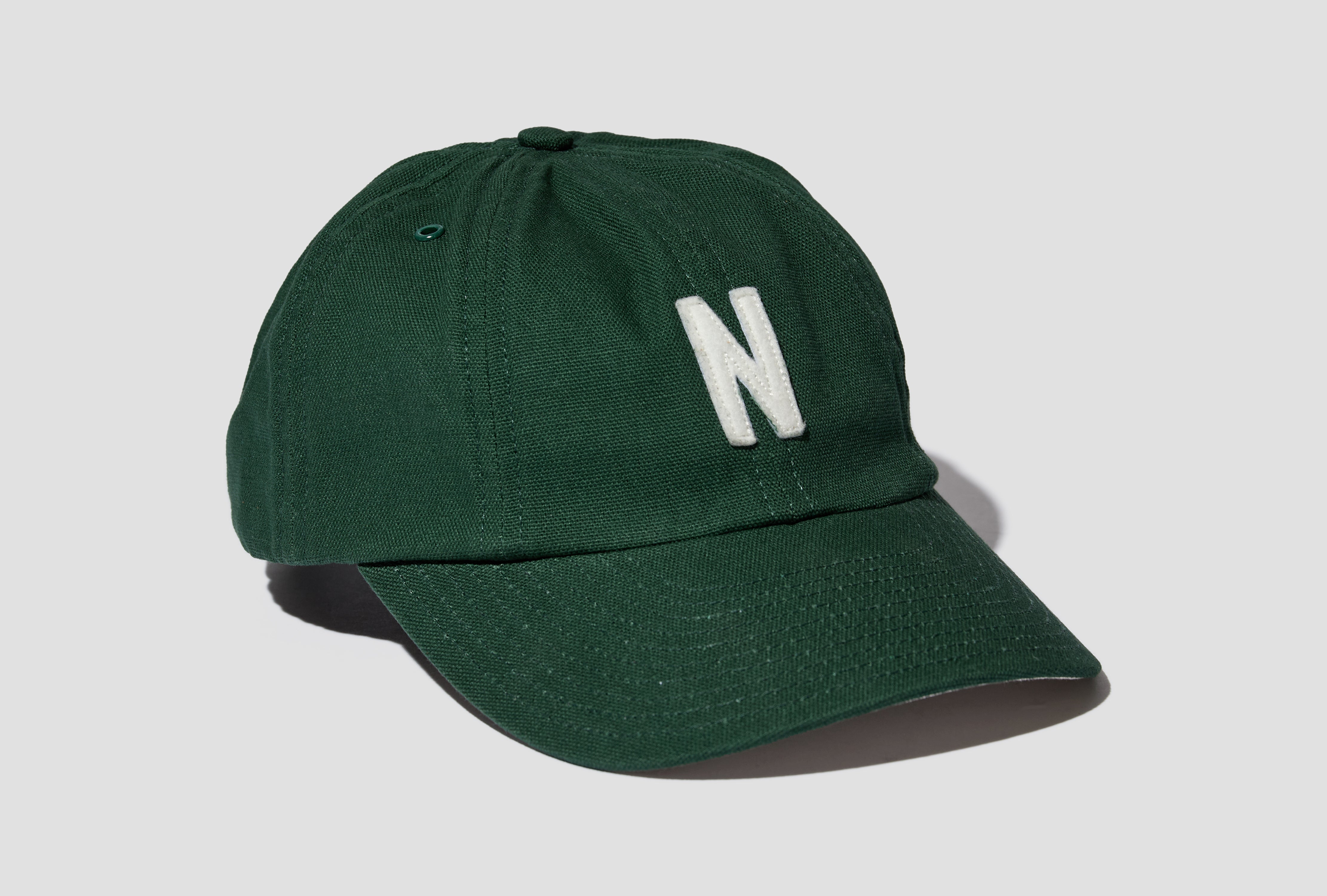 LIGHT CANVAS FELT N 8 PANEL CAP N80-0759 Green