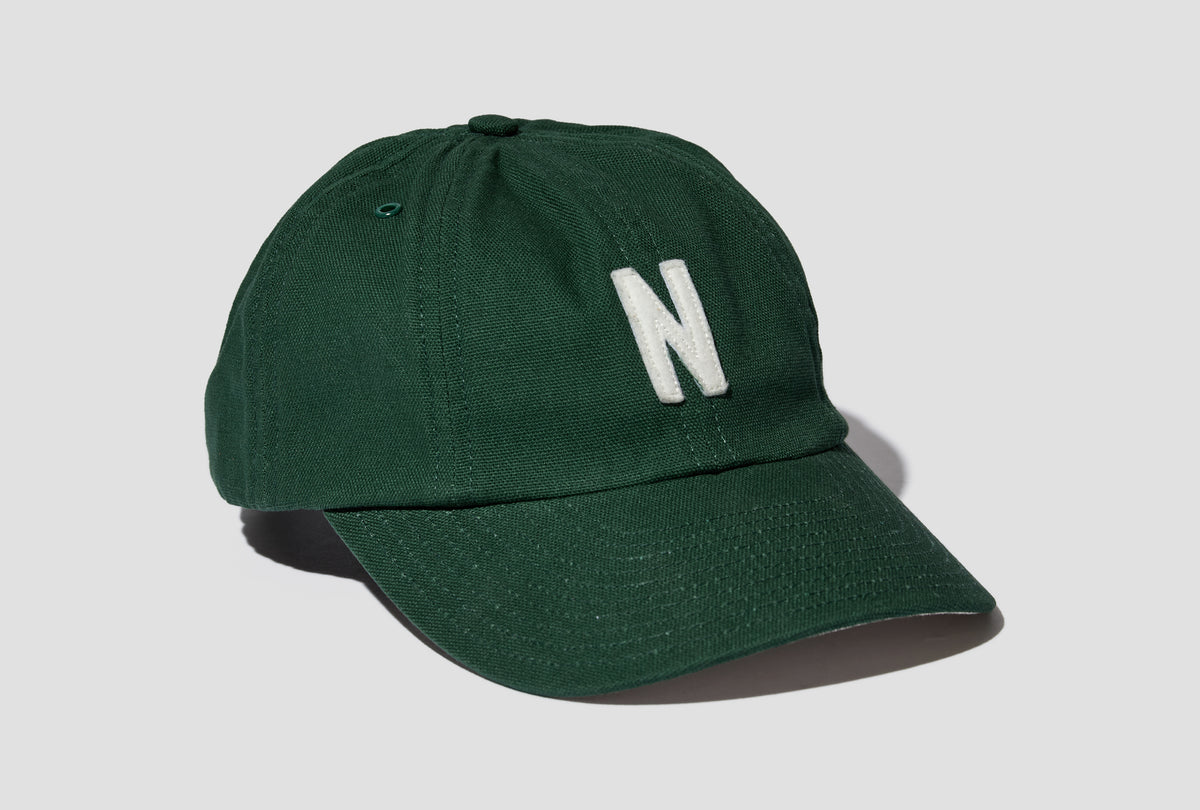LIGHT CANVAS FELT N 8 PANEL CAP N80-0759 Green