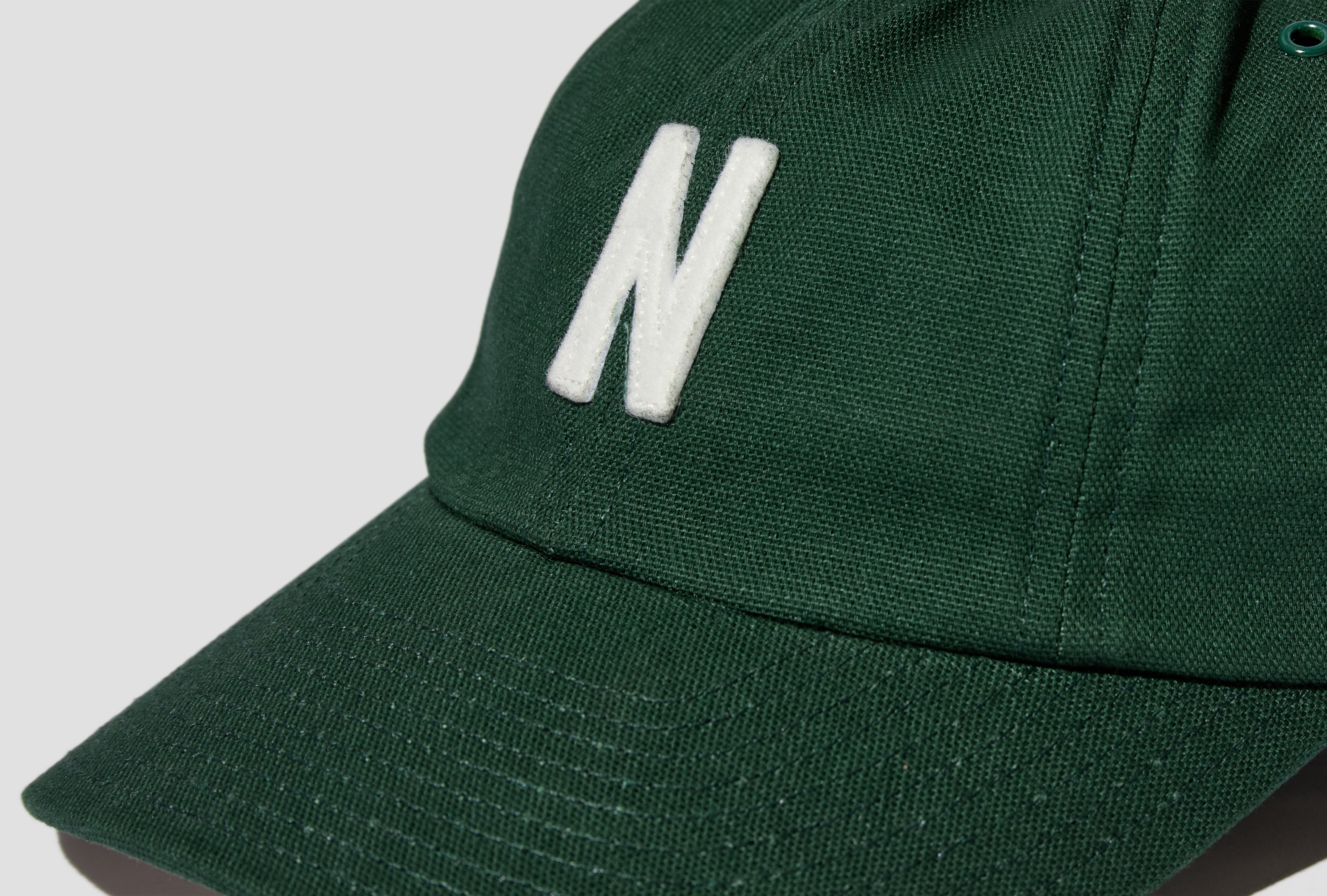 LIGHT CANVAS FELT N 8 PANEL CAP N80-0759 Green
