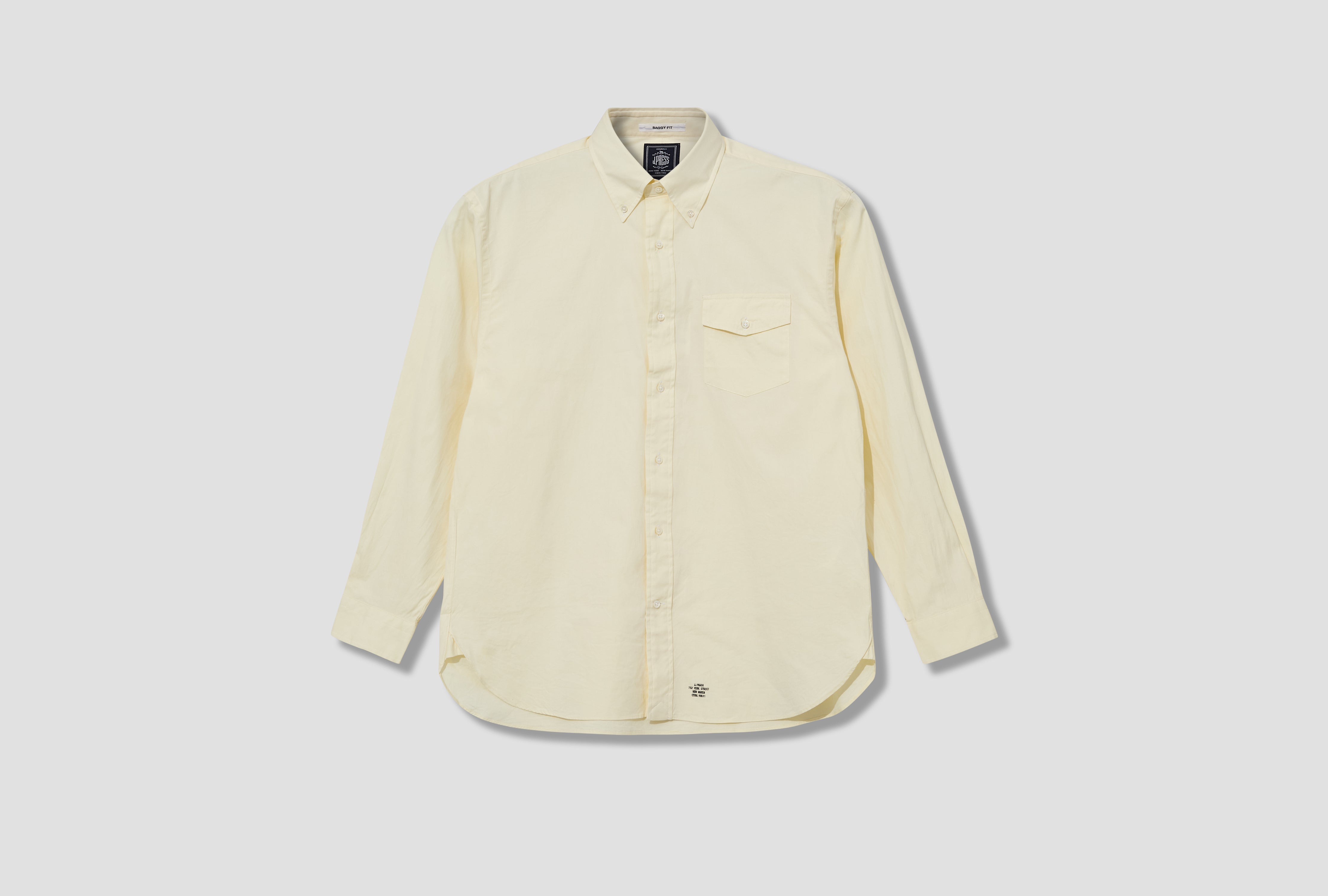 BAGGY FIT B.D. - PIN OXFORD HS OA LM 0902 Light yellow