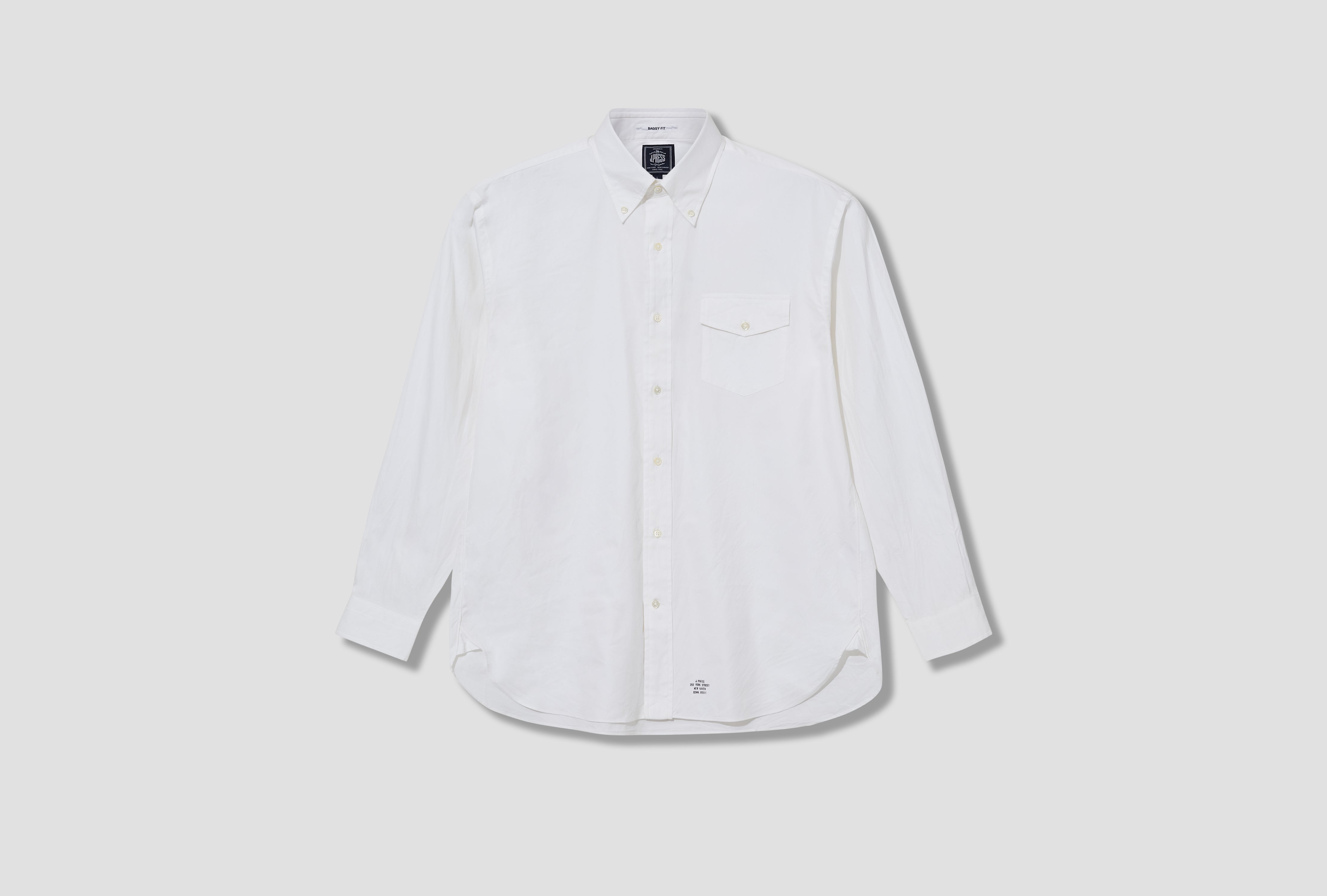 BAGGY FIT B.D. - PIN OXFORD HS OA LM 0902 White