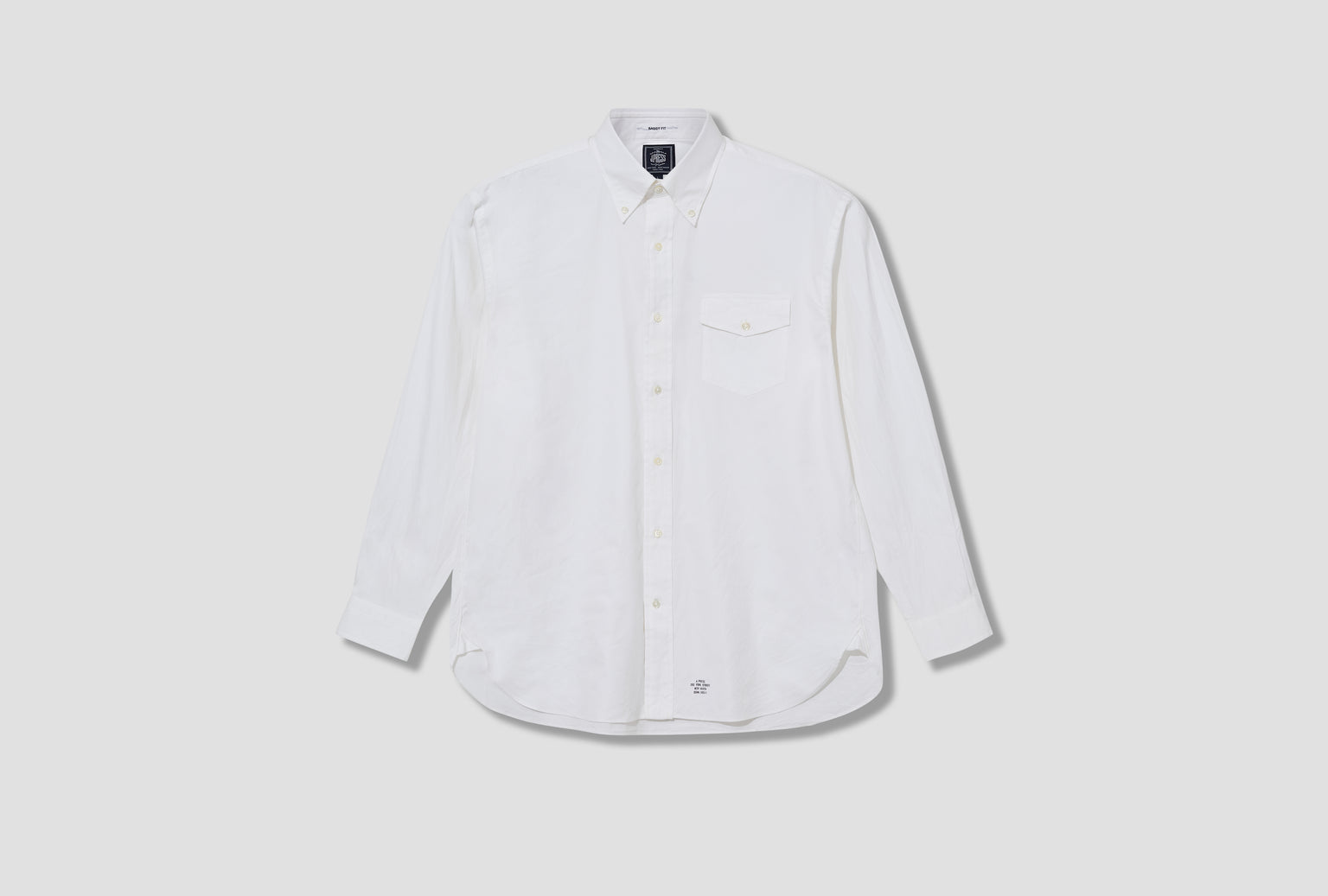 BAGGY FIT B.D. - PIN OXFORD HS OA LM 0902 White