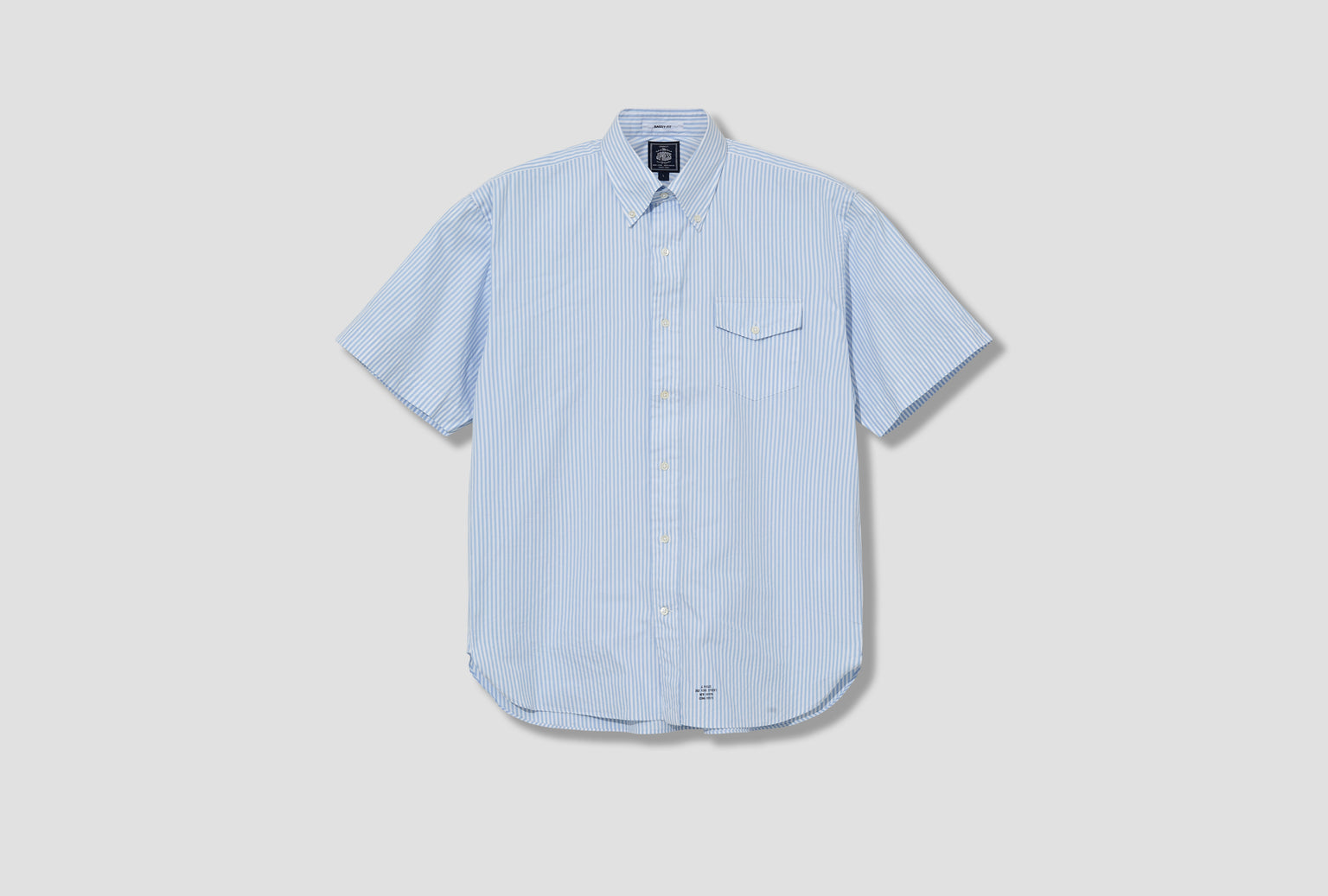 BAGGY FIT B.D. HALF SLEEVE - PIN OXFORD HH OA LM 0902 Stripe