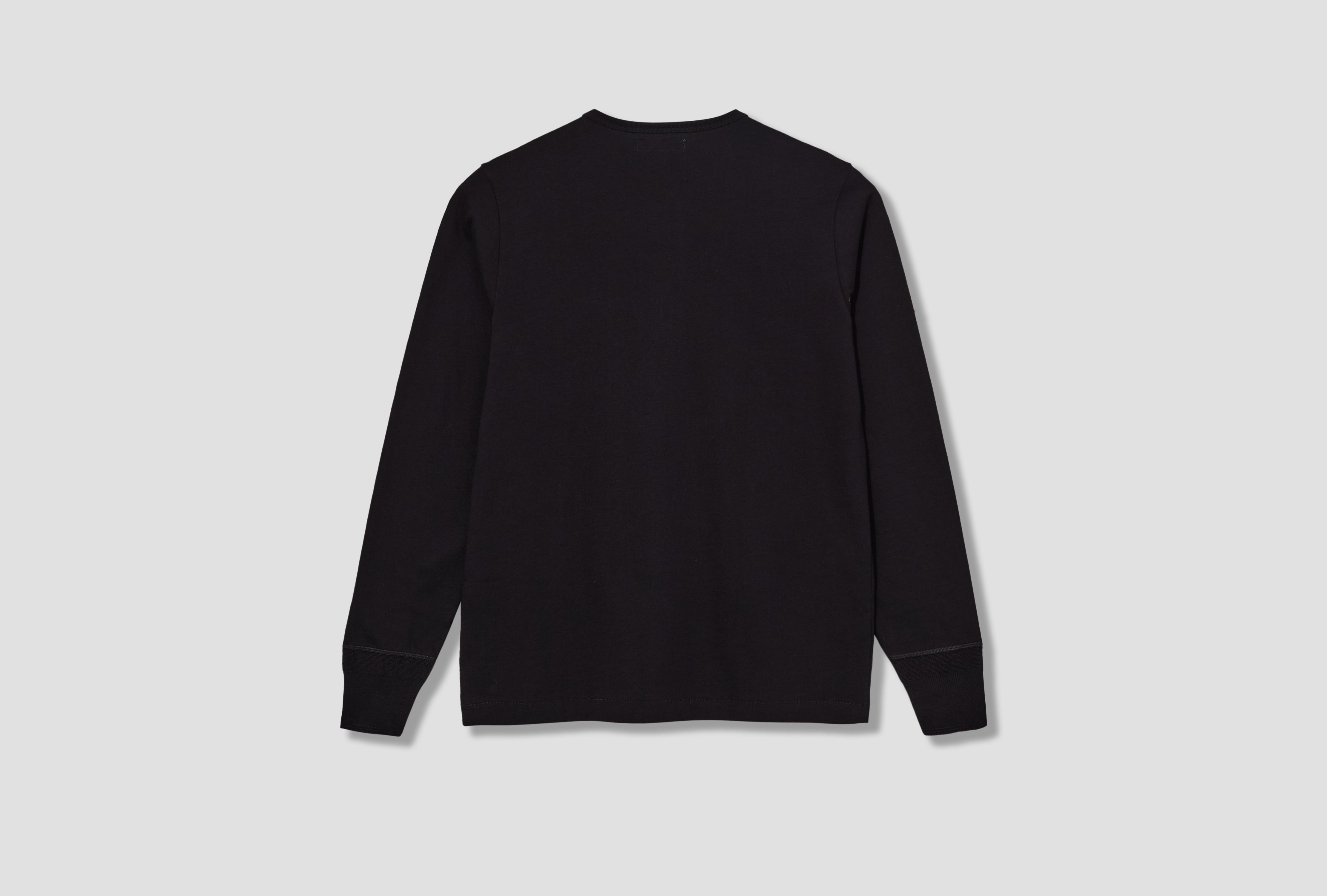 2M06 MID-CENTURY MACHINE LONG SLEEVE HENLEY - 6,8OZ/SQ.YD. / REFINED FIT Black