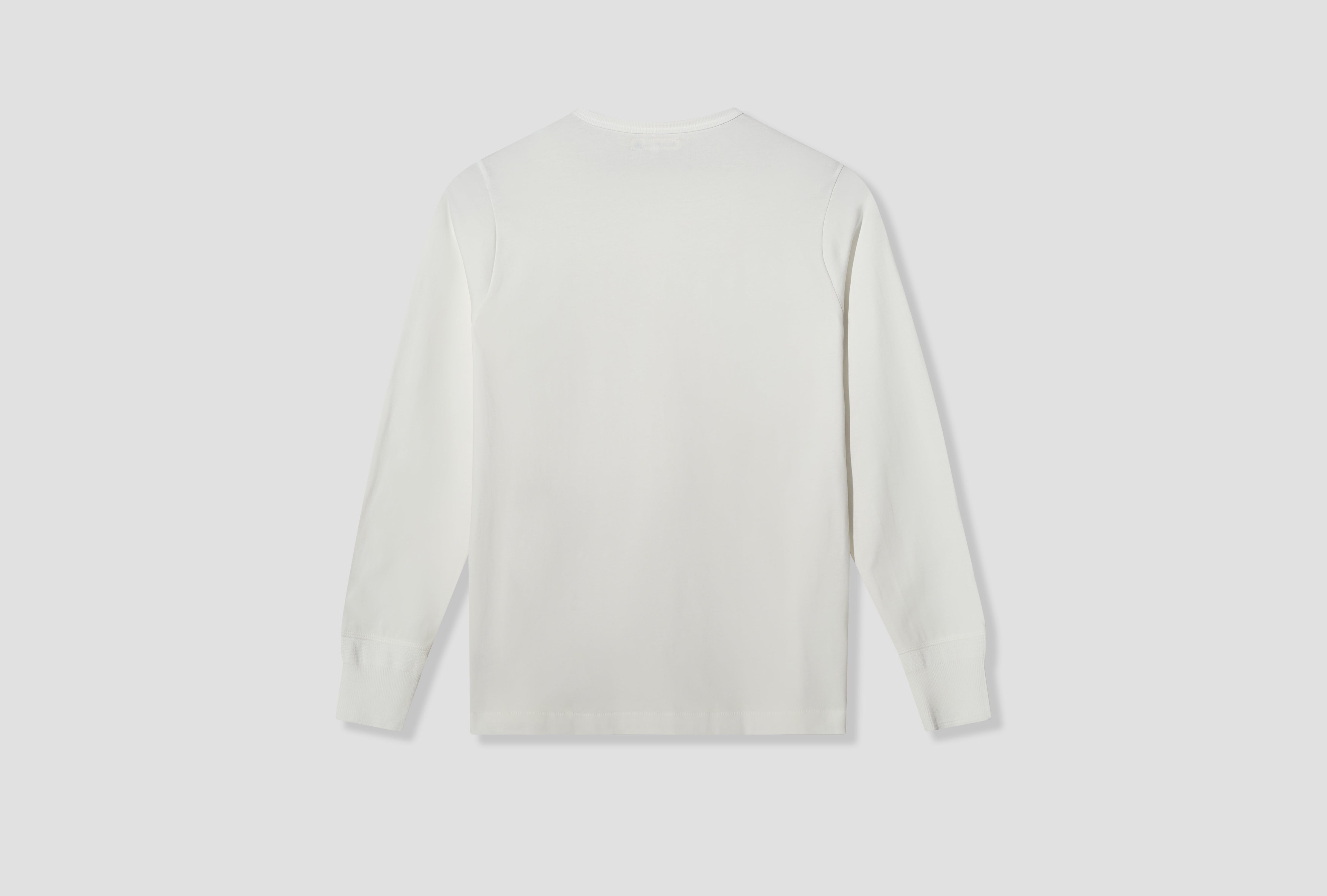 2M06 MID-CENTURY MACHINE LONG SLEEVE HENLEY - 6,8OZ/SQ.YD. / REFINED FIT White