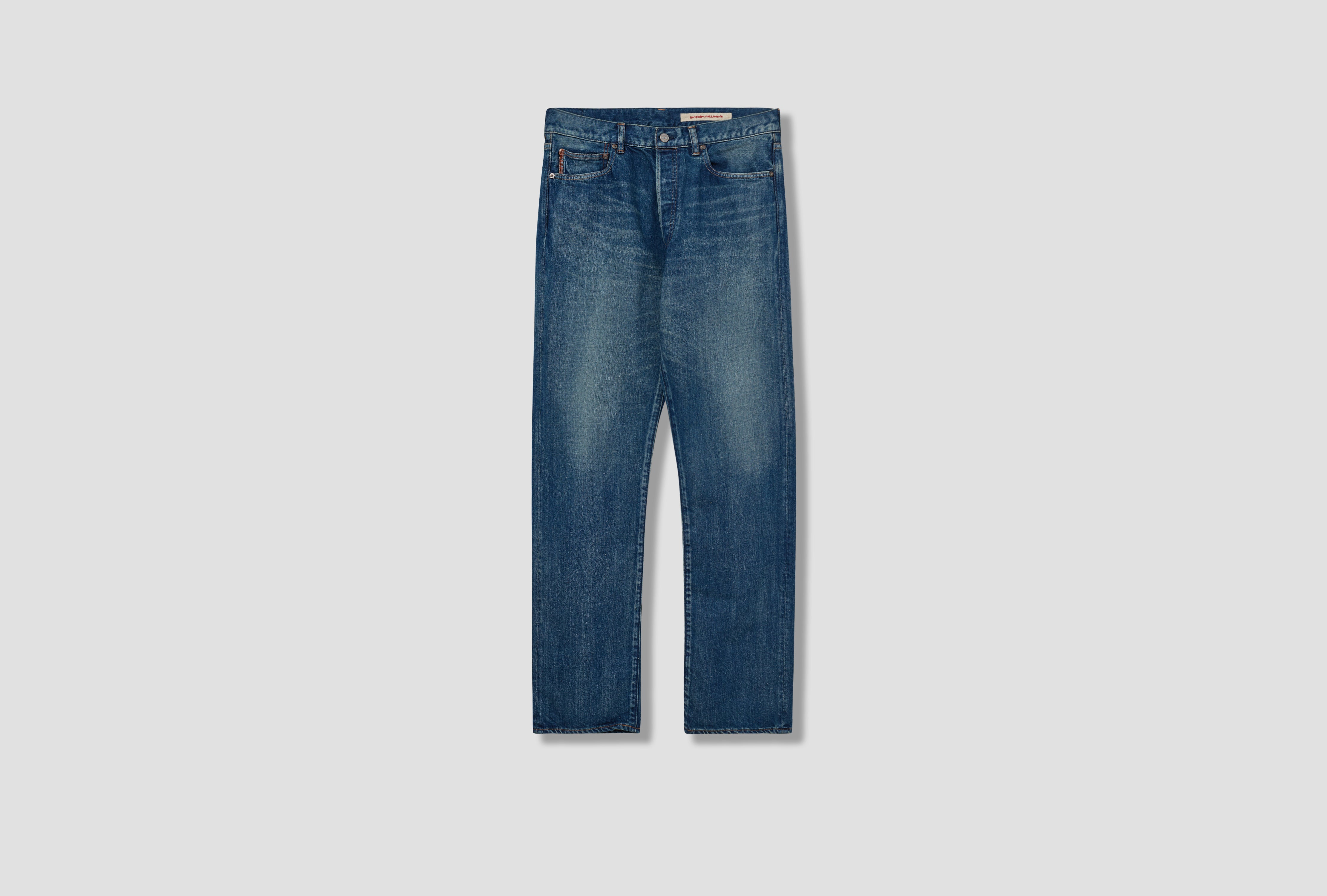 C.T.L STRAIGHT DENIM PANTS-BENGARA (INDIAN RED) - DARK INDIGO STPT-3450