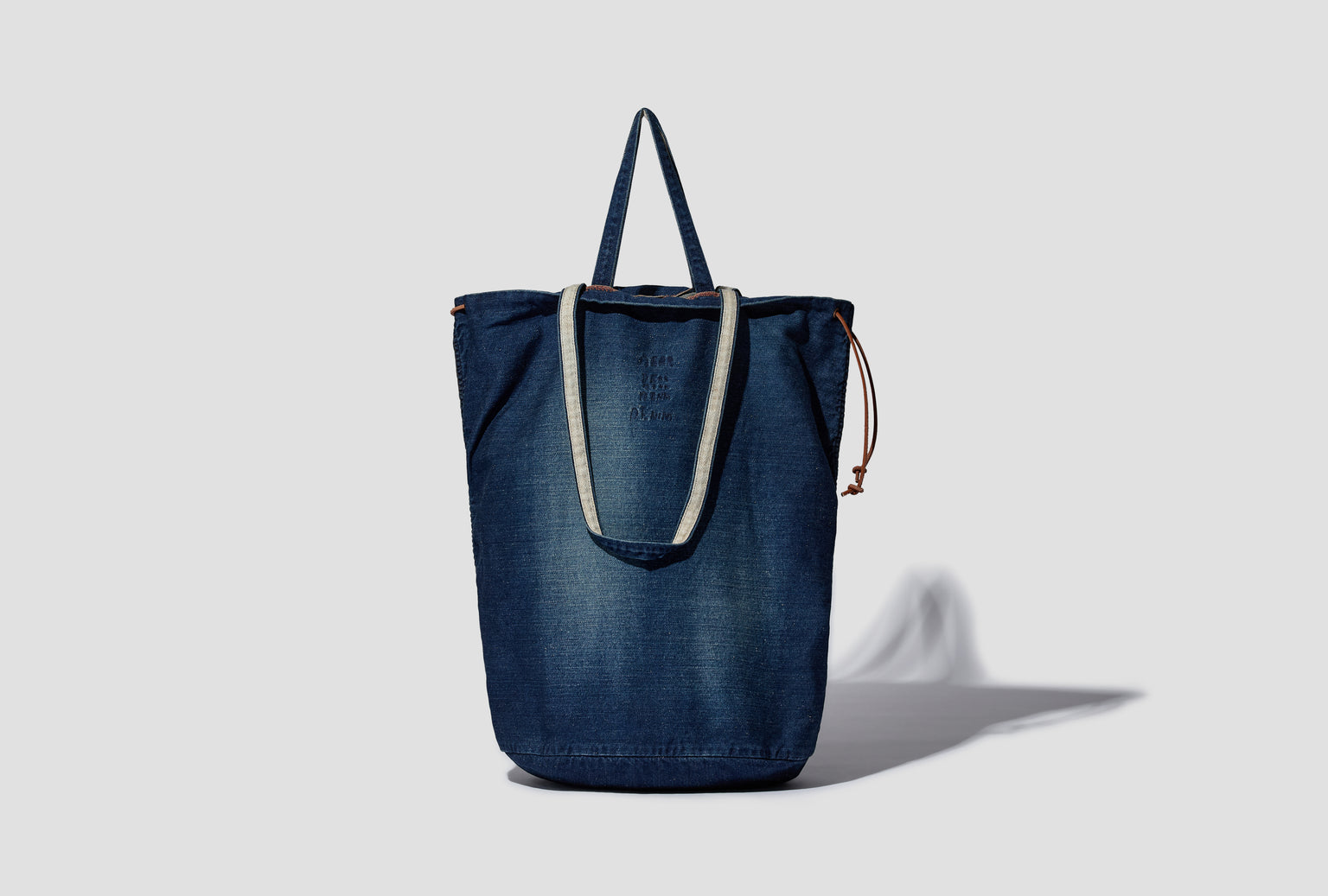 DEAR DENIM TOTE BAG - SIZE M (11.3OZ) - DARK INDIGO DEARBAG-001 M