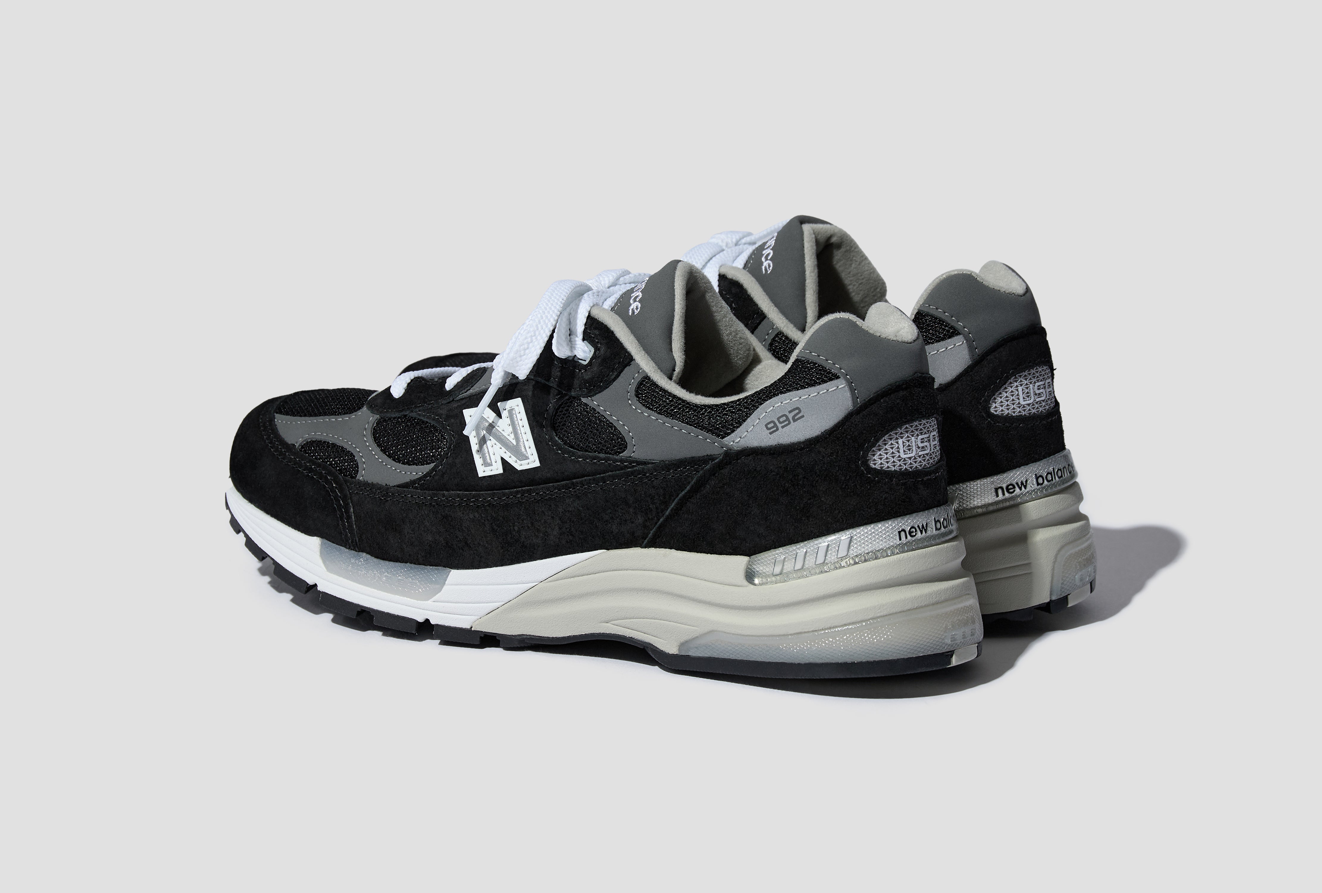 MADE IN USA 992 - BLACK / GREY / SILVER METALIC U992BK