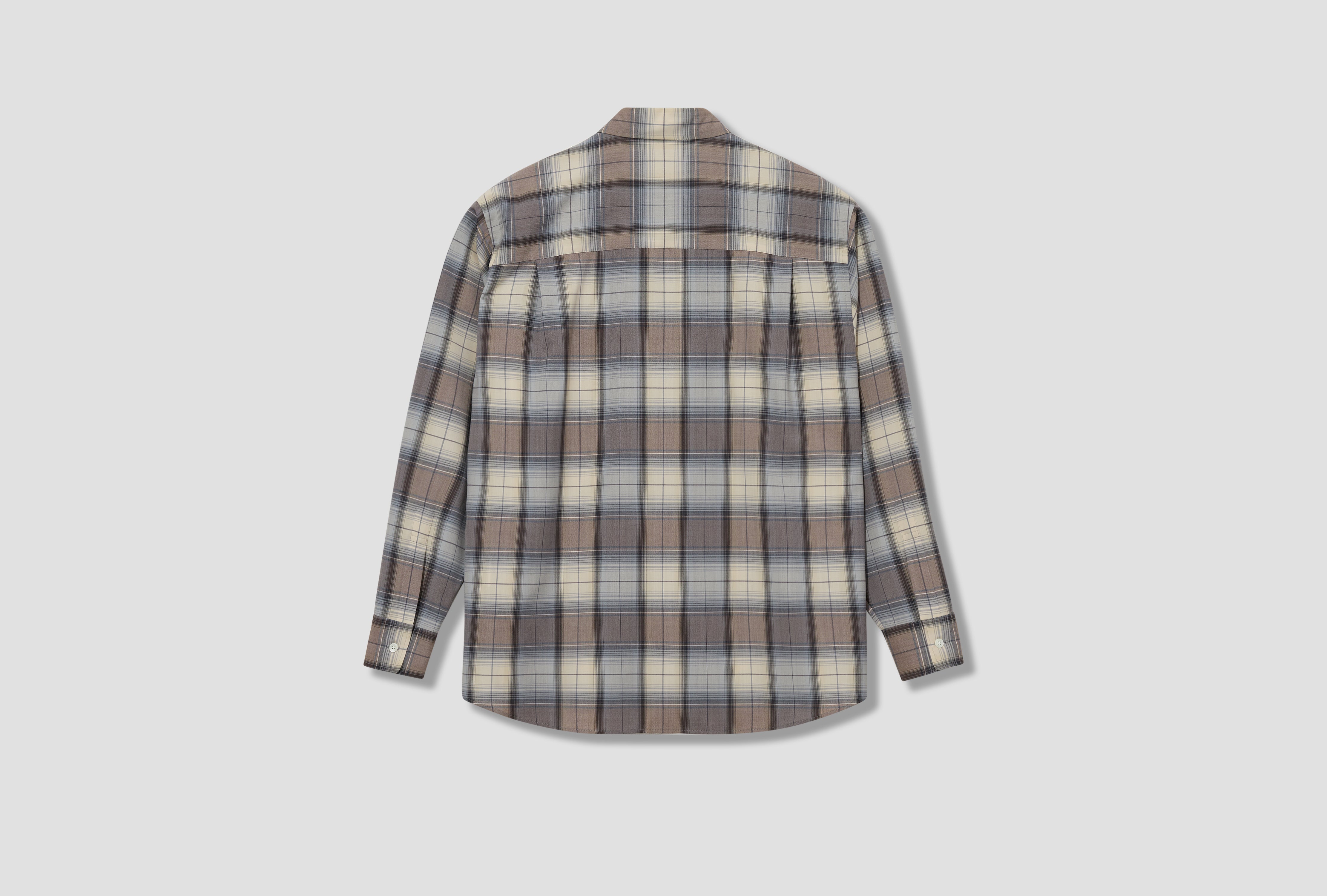 SUPER LIGHT WOOL CHECK SHIRT A26SS01LC Blue