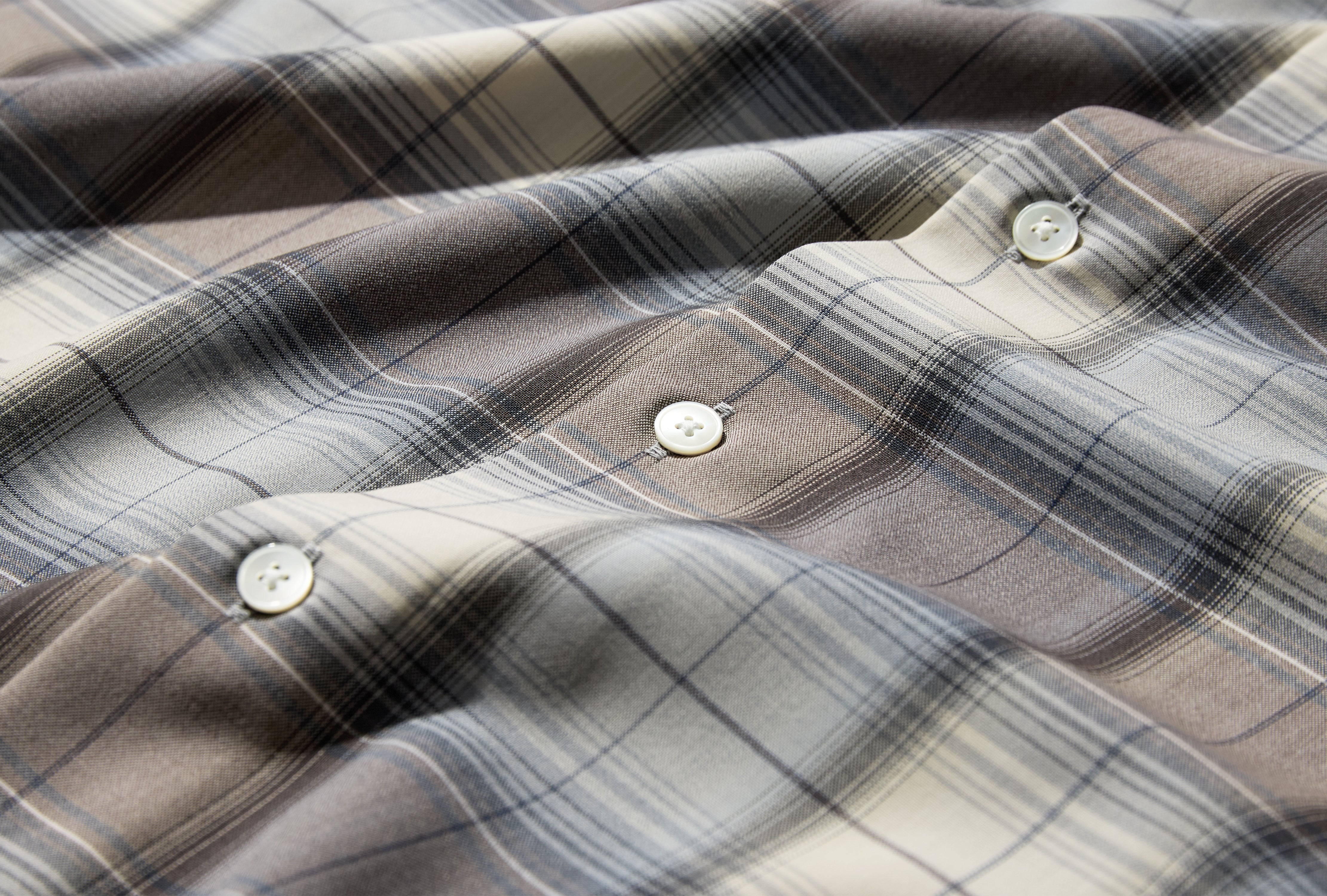 SUPER LIGHT WOOL CHECK SHIRT A26SS01LC Blue