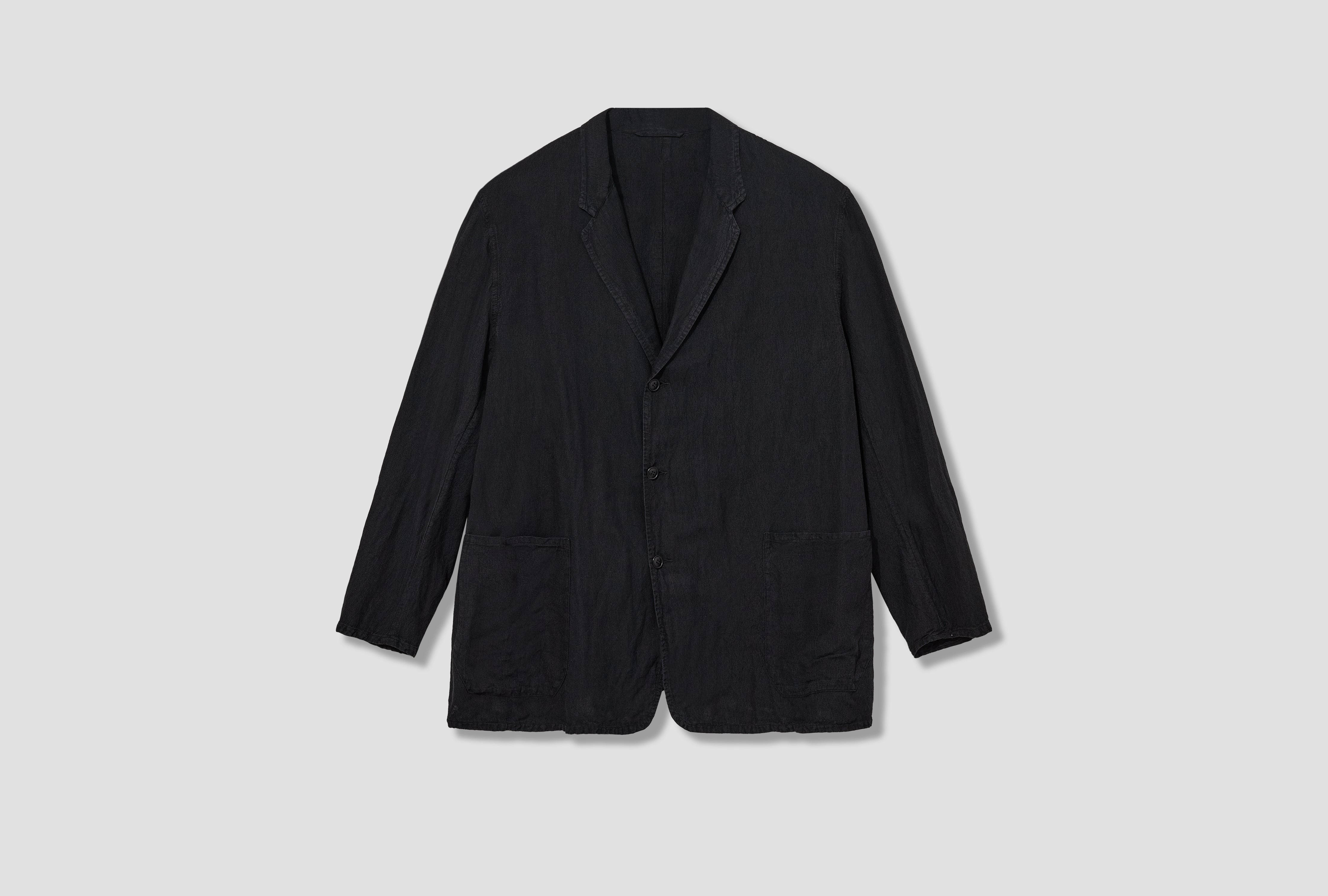 SILK COTTON JACKET D01-01022 Black