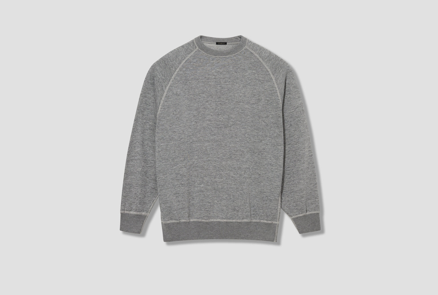 GREY FLEECE CREW NECK TOP D01-05045 Grey