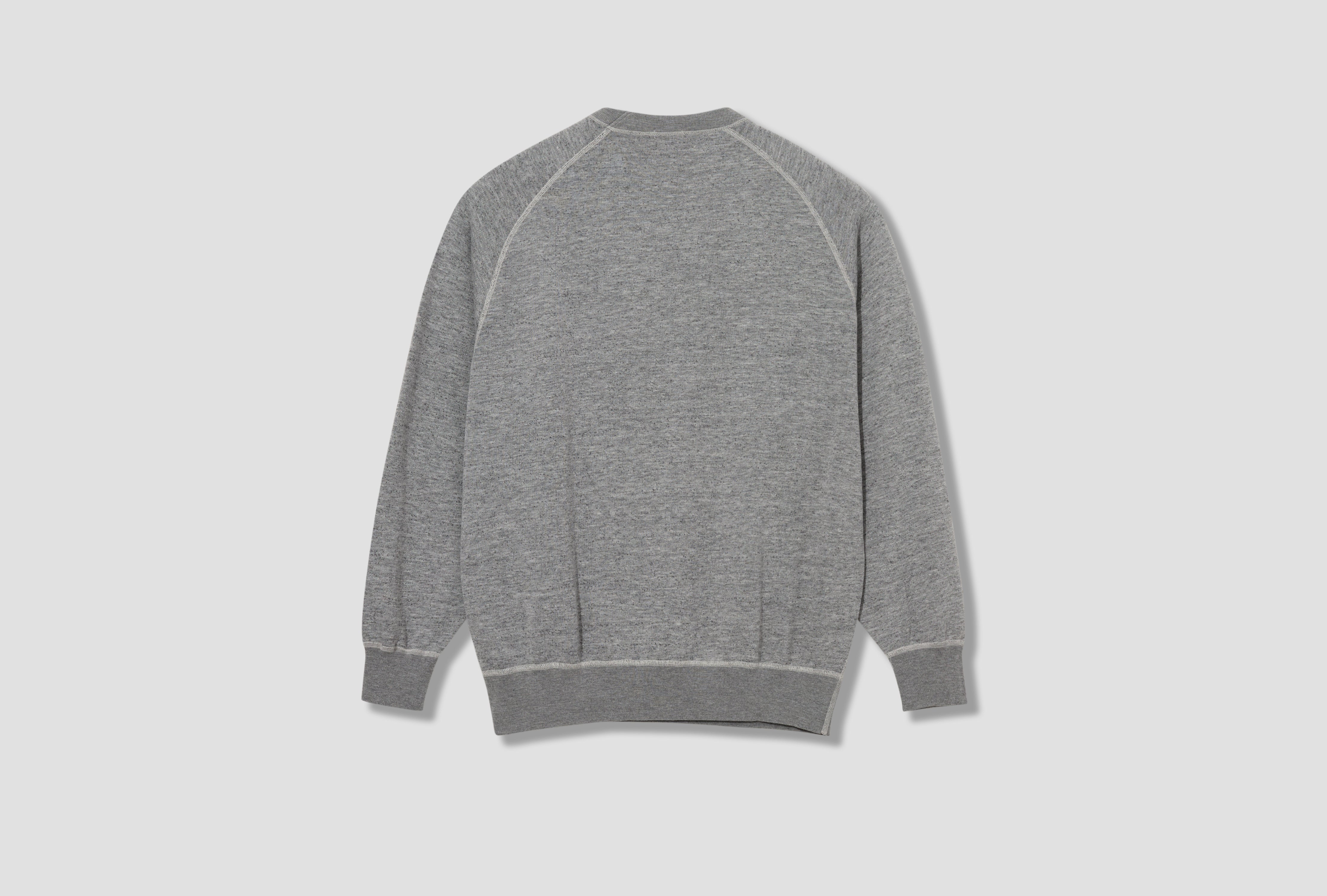 GREY FLEECE CREW NECK TOP D01-05045 Grey