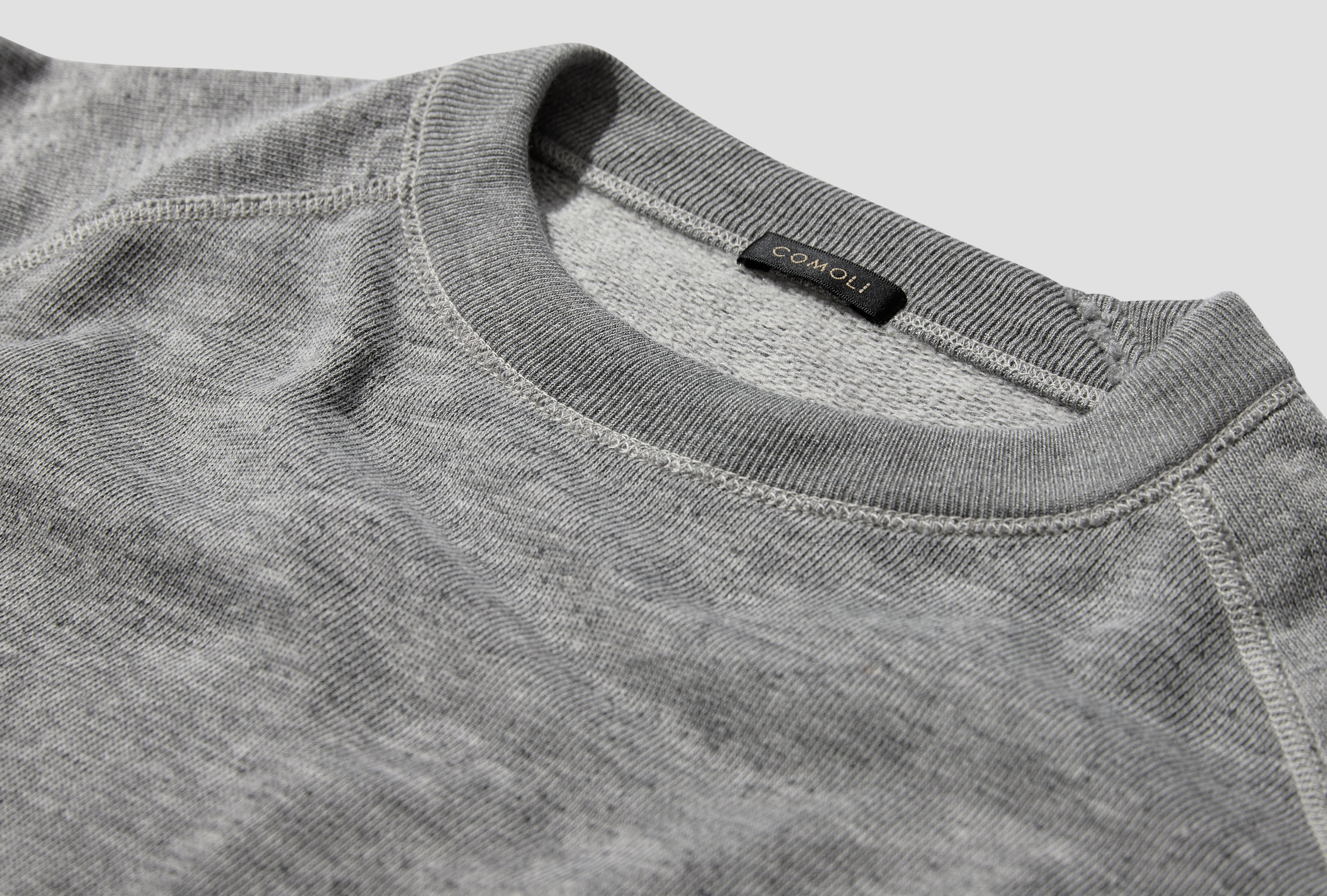 GREY FLEECE CREW NECK TOP D01-05045 Grey