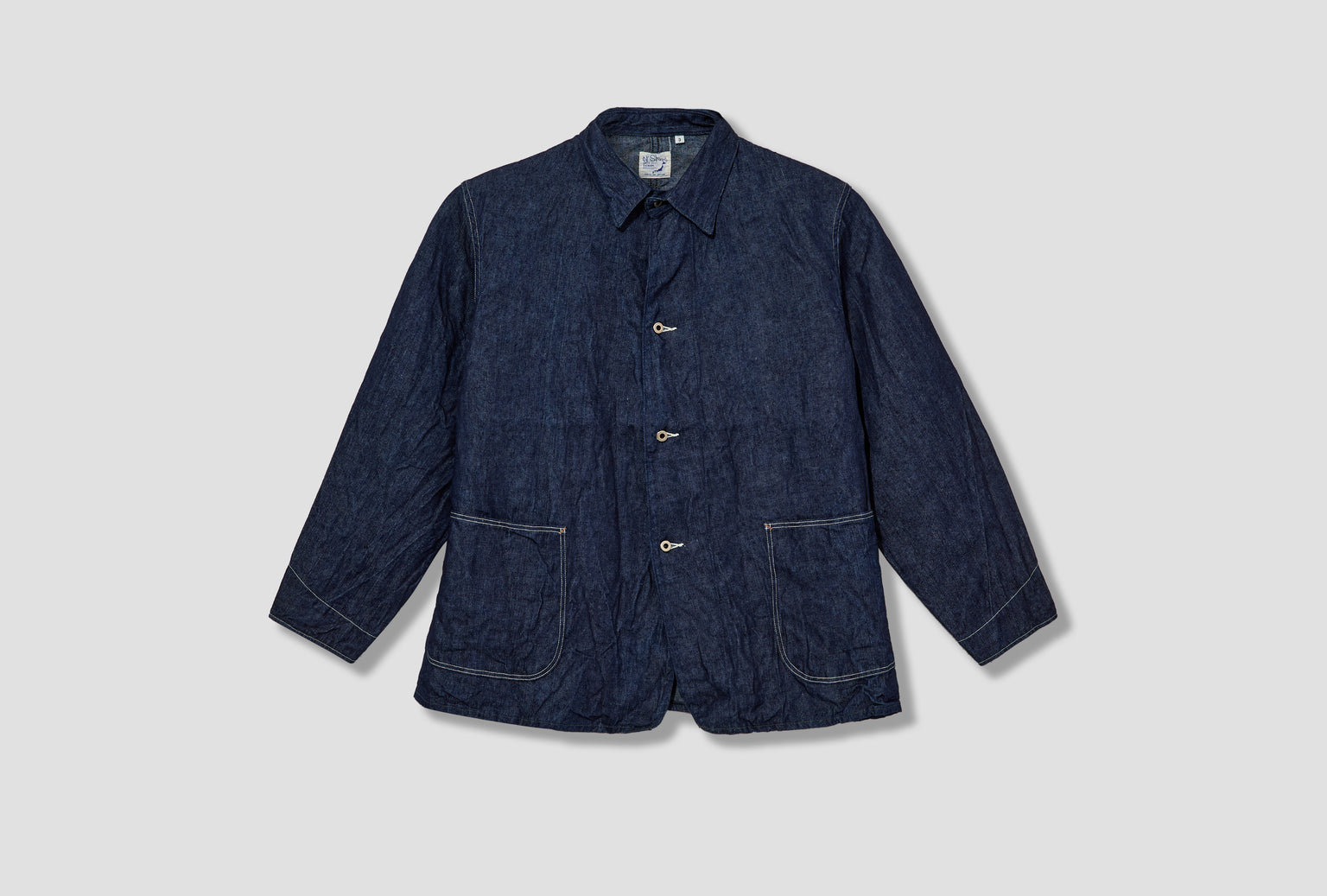 WWII 40'S LINEN DENIM COVERALL - 10OZ DENIM / ONE WASH 01-6250-L81 Blue