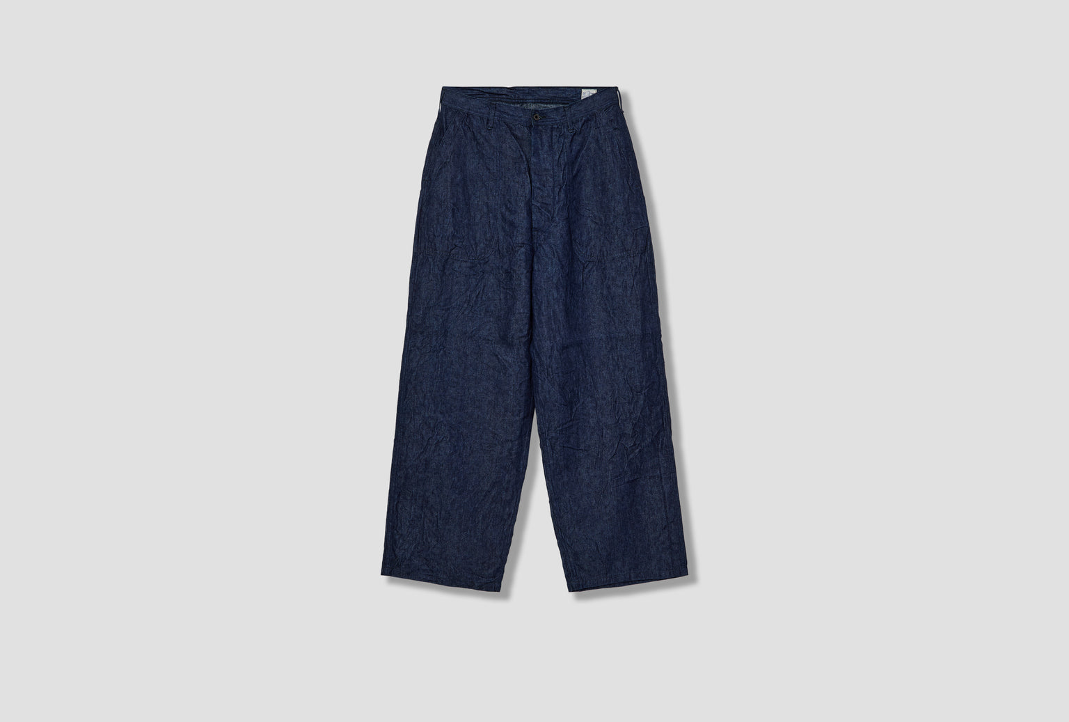 WWII 40'S U.S NAVY LINEN DENIM UTILITY TROUSERS - 10OZ DENIM / ONE WASH 01-V5130-L81 Blue