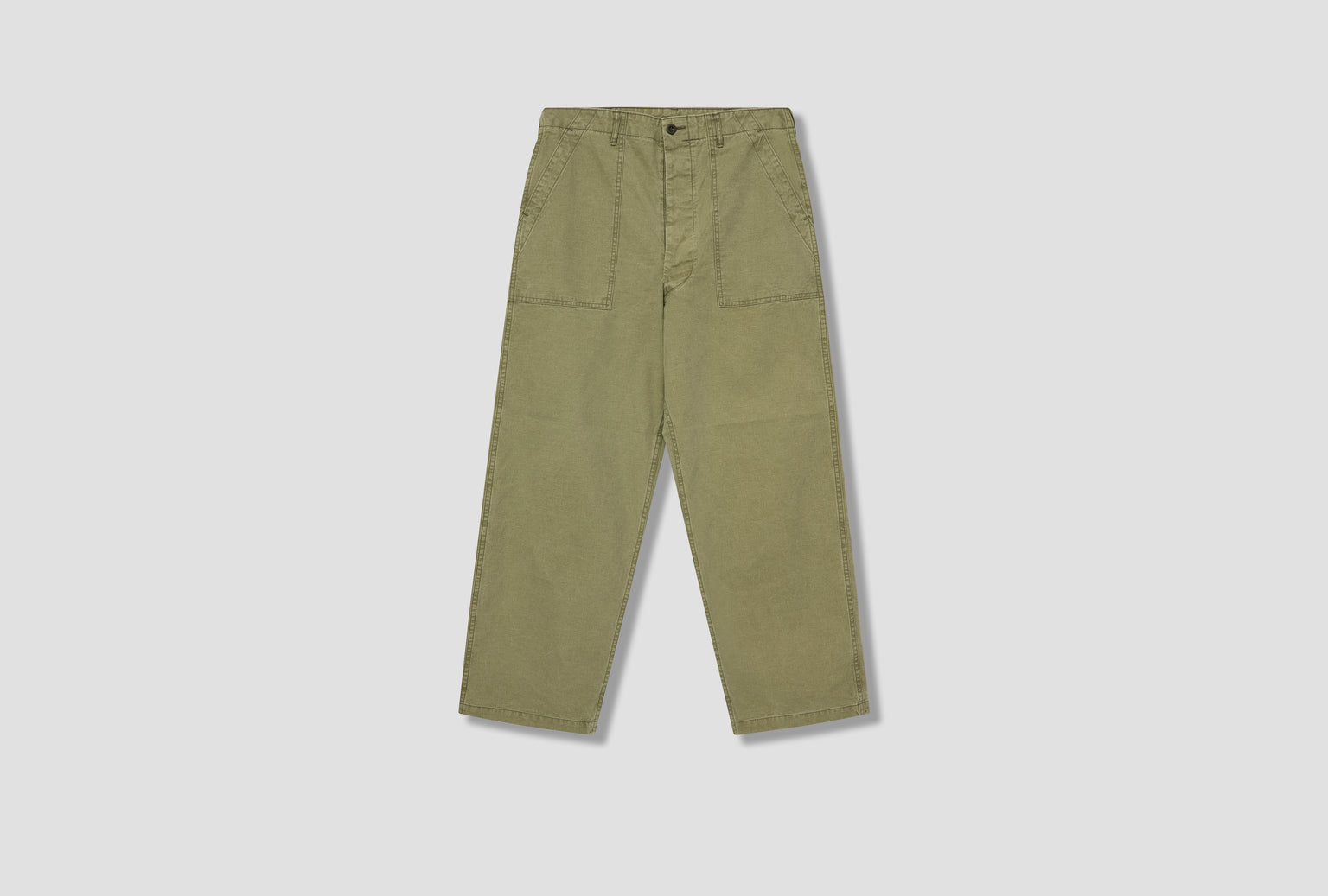 SUMMER FATIGUE PANTS - SLUB CANVAS 01-5103-M16 Green