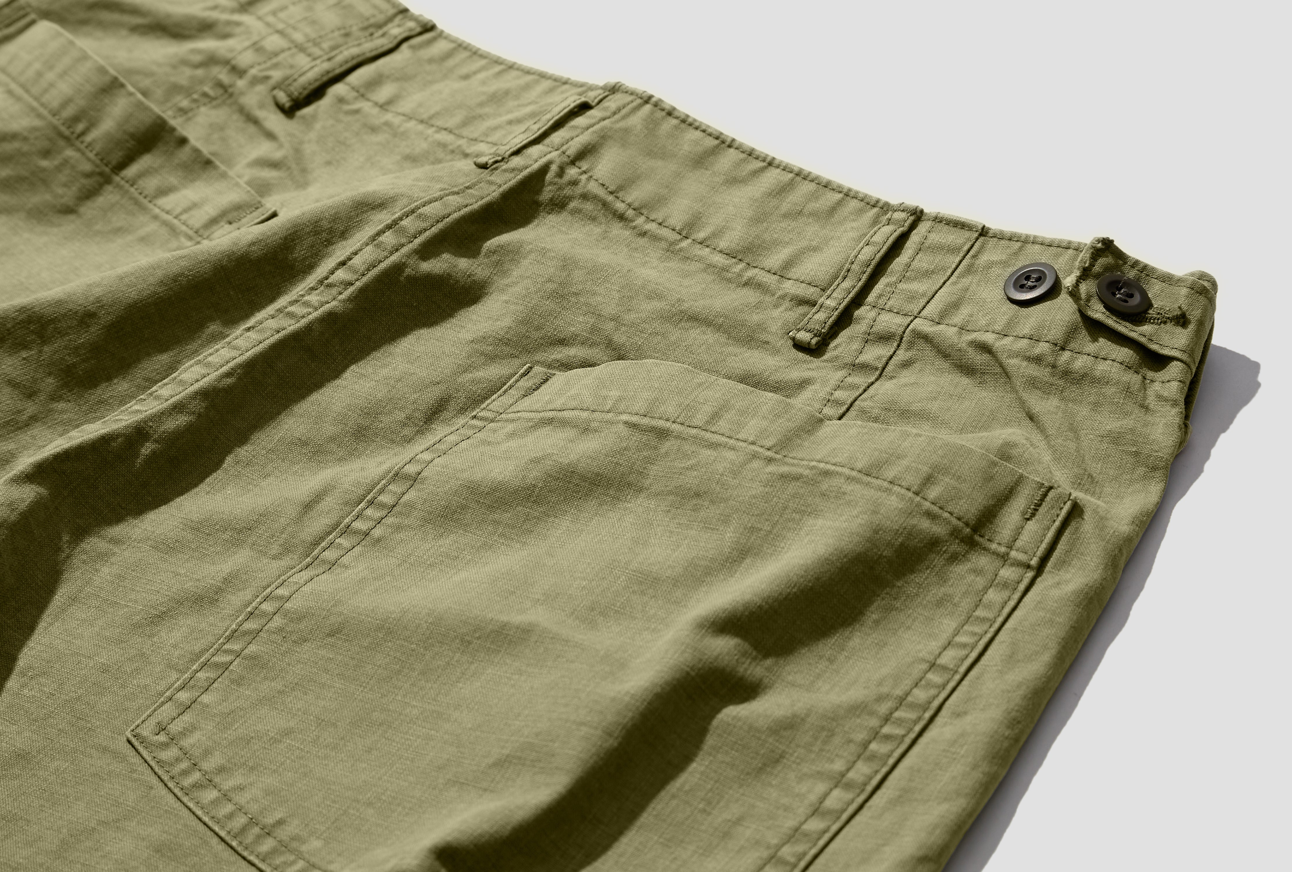 SUMMER FATIGUE PANTS - SLUB CANVAS 01-5103-M16 Green