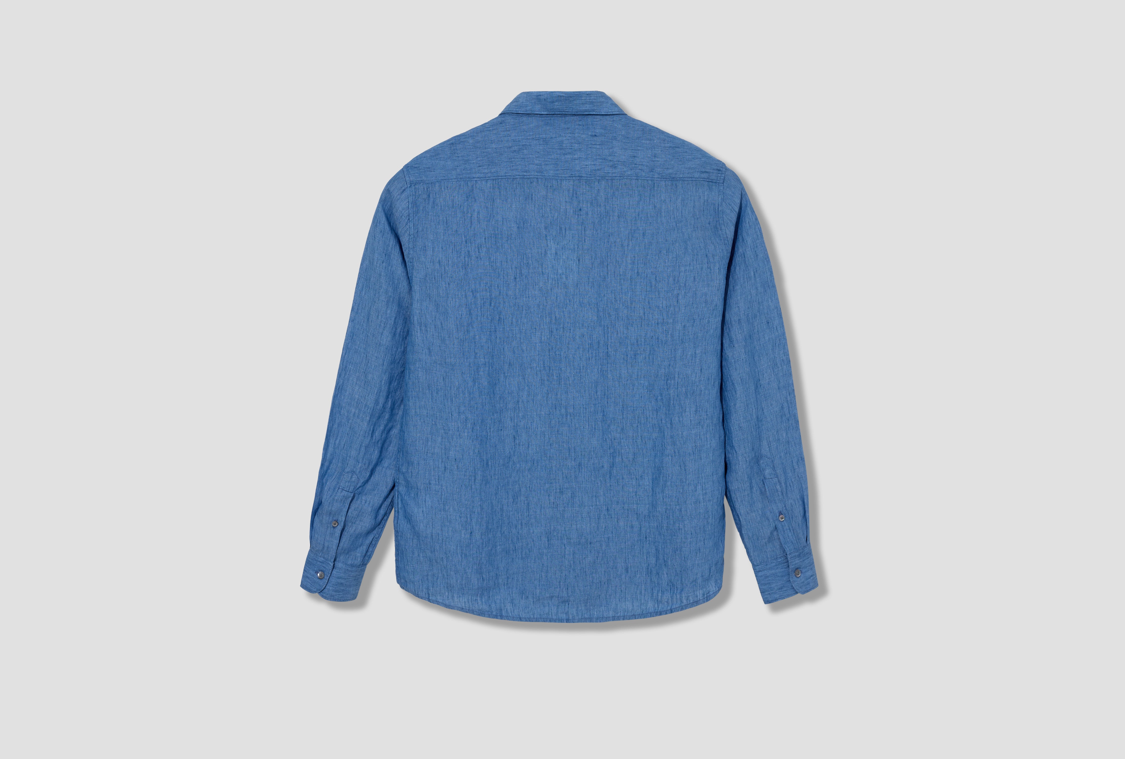 LINEN LS SHIRT MSHT2106 Blue