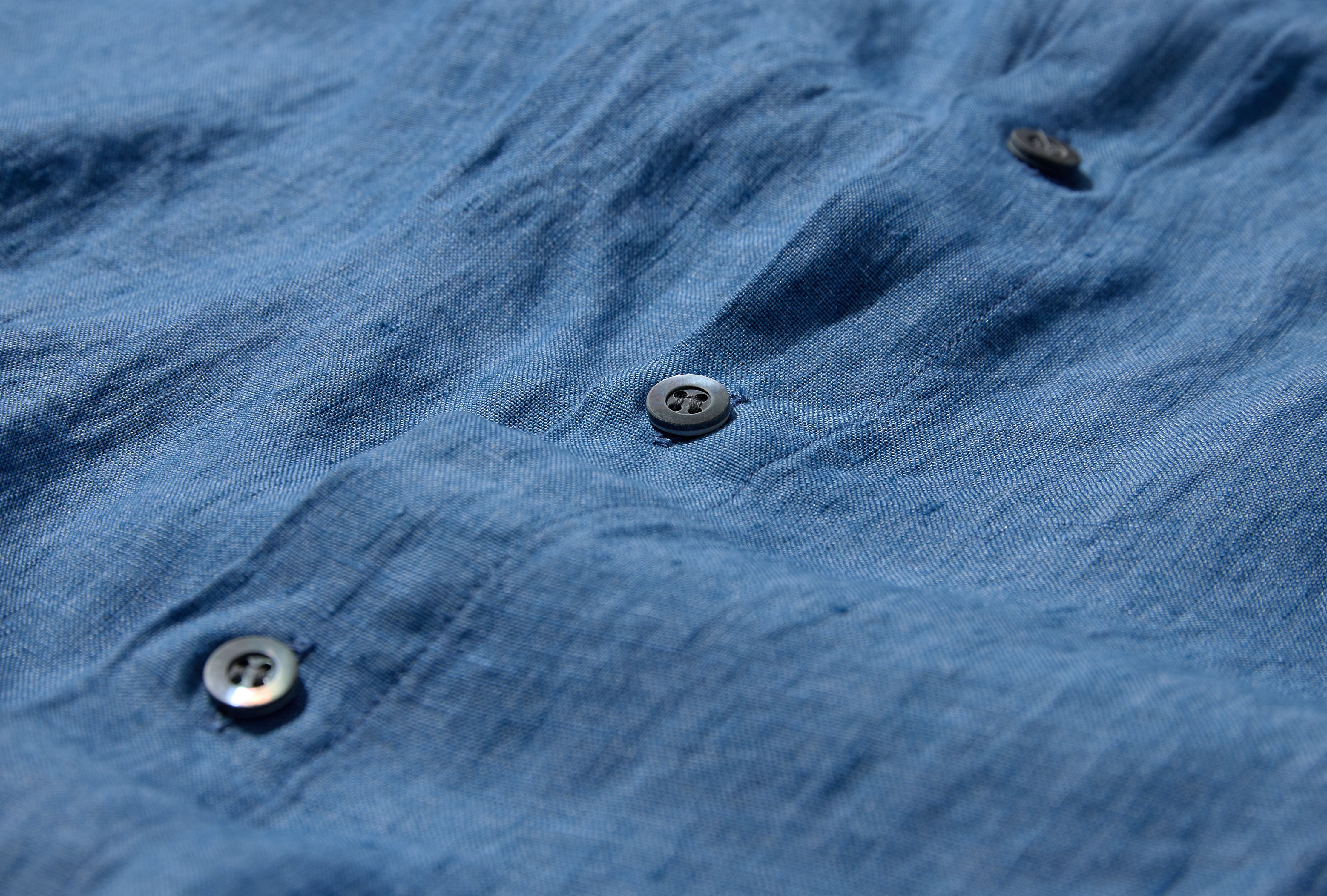 LINEN LS SHIRT MSHT2106 Blue