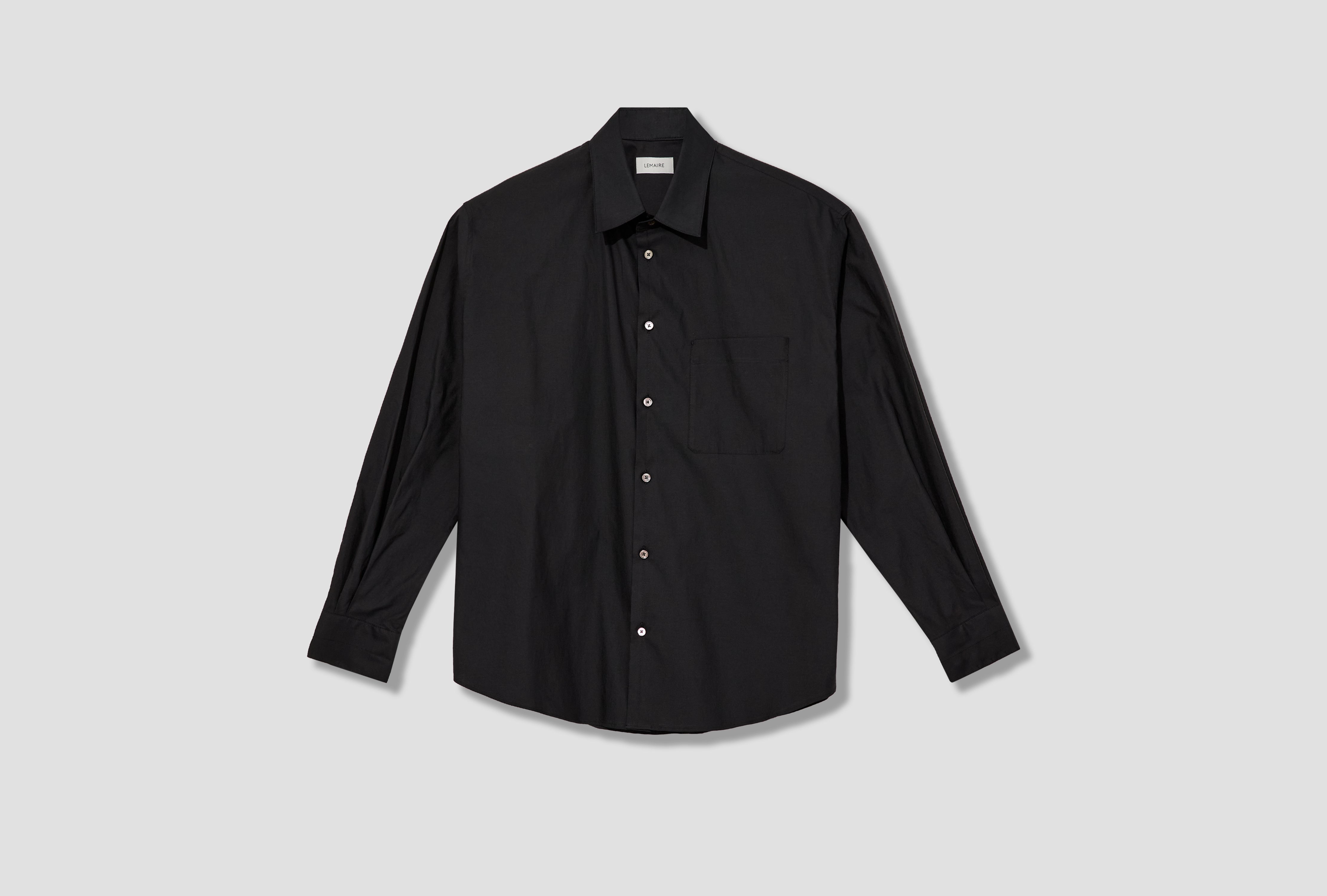 REGULAR SHIRT - WASHED COTTON SILK SH1236 LF1500 Black