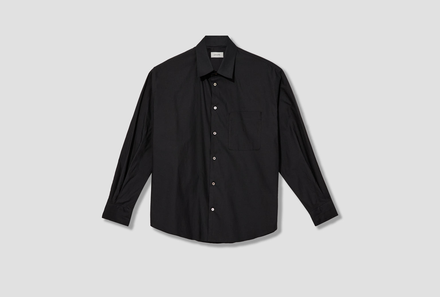 REGULAR SHIRT - WASHED COTTON SILK SH1236 LF1500 Black
