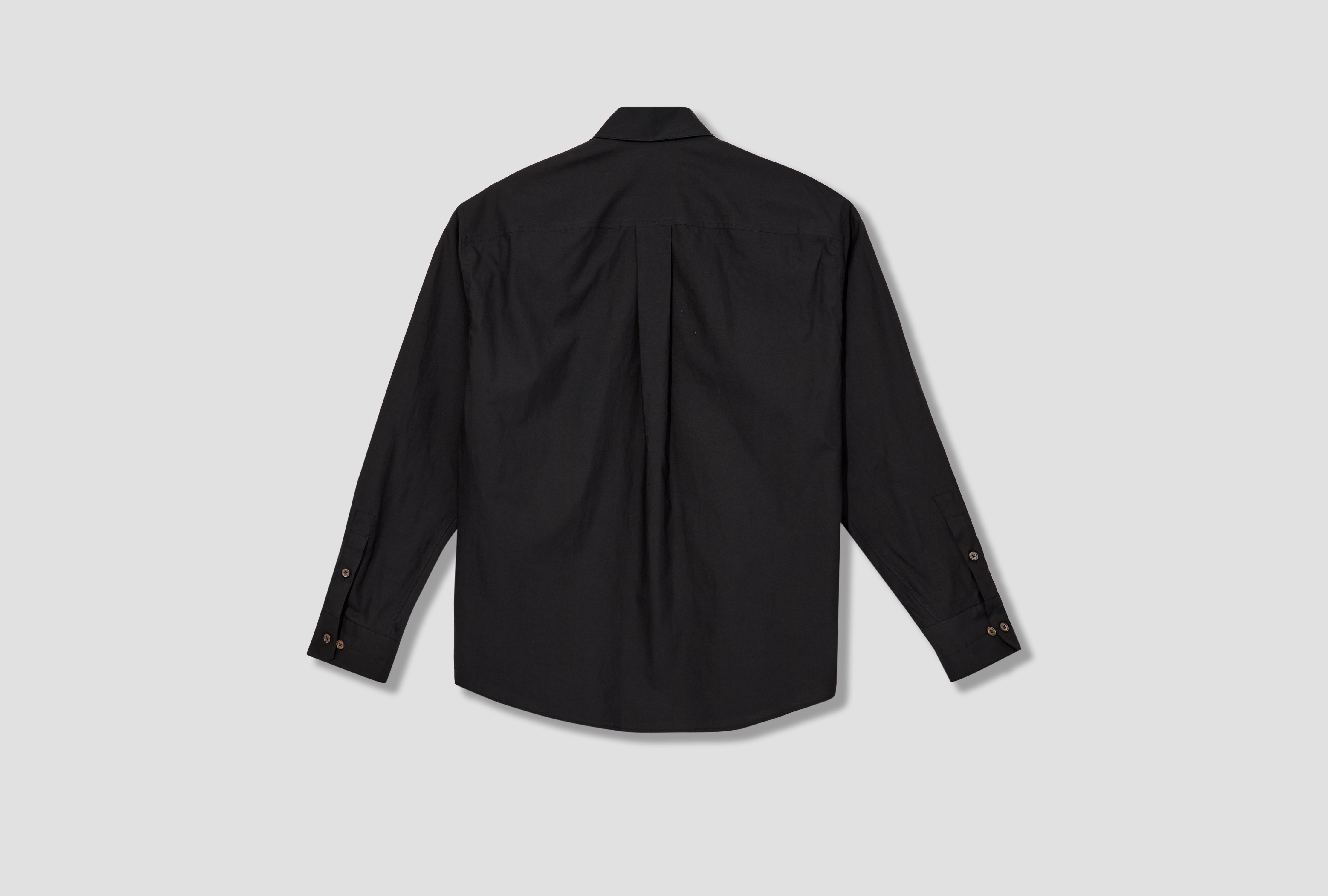 REGULAR SHIRT - WASHED COTTON SILK SH1236 LF1500 Black