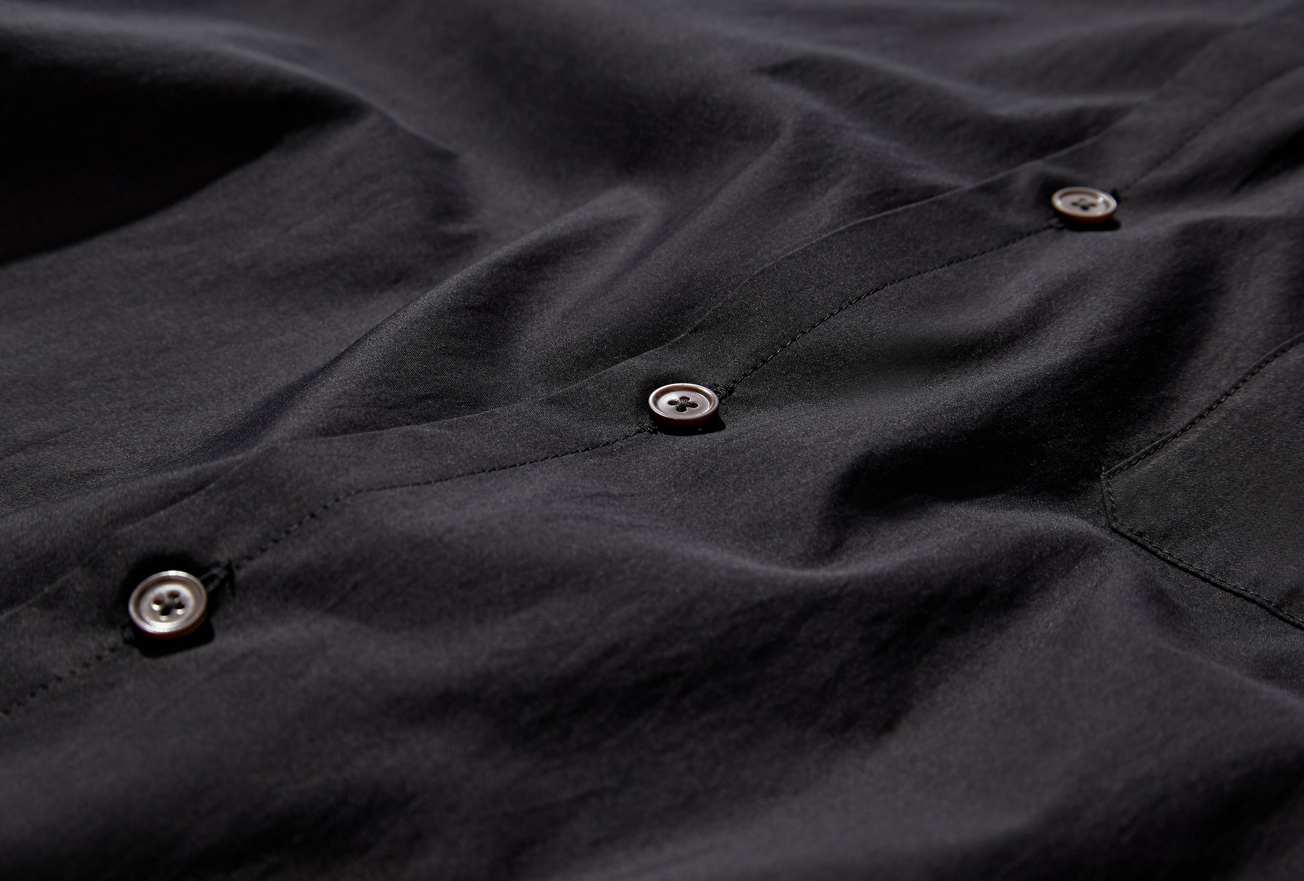 REGULAR SHIRT - WASHED COTTON SILK SH1236 LF1500 Black