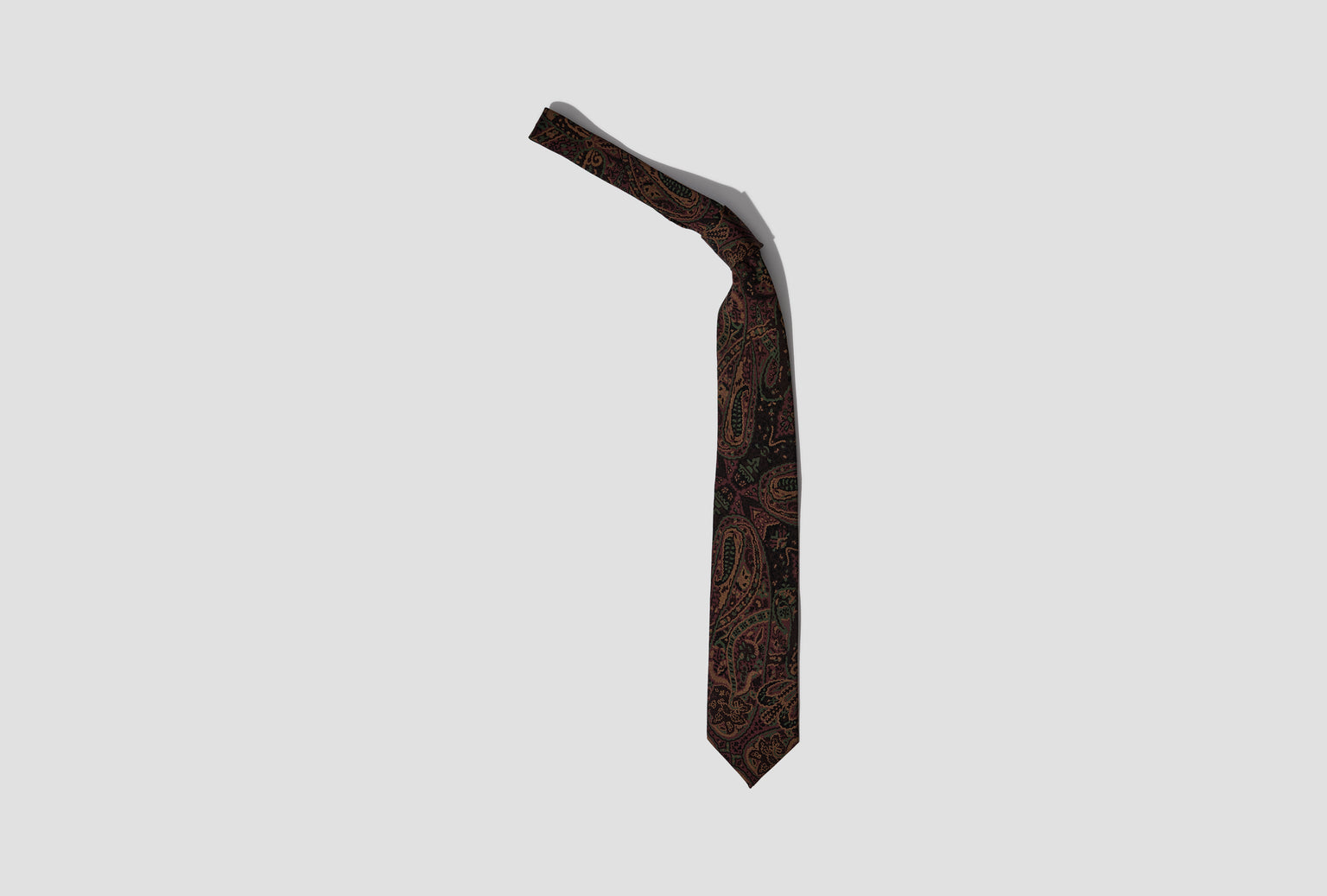 PAINTED PAISLEY WOOL-SILK TIE DR1AAS 26172-01 Brown