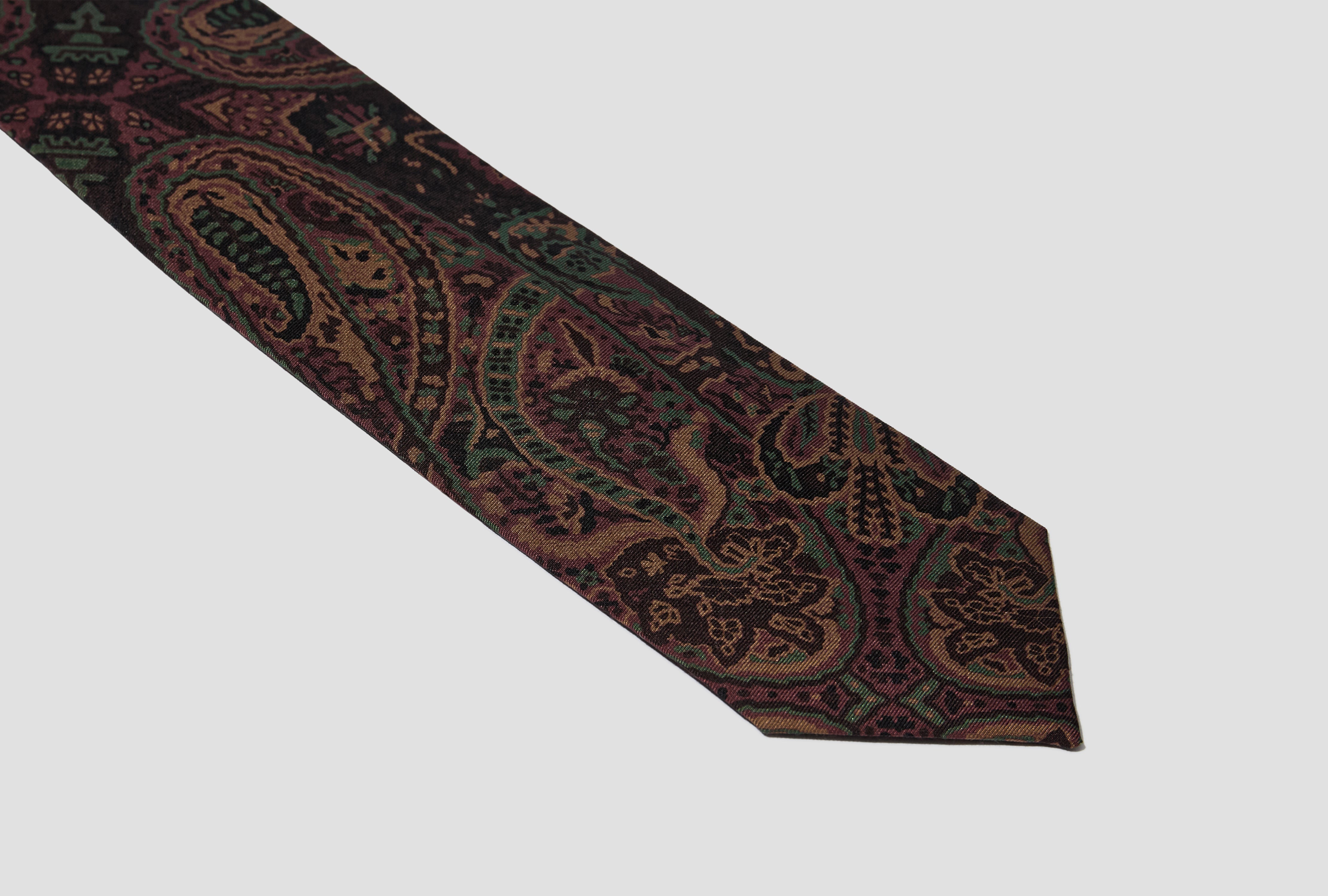 PAINTED PAISLEY WOOL-SILK TIE DR1AAS 26172-01 Brown