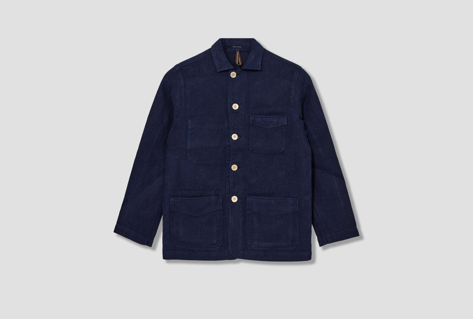 HEAVY LINEN 5-POCKET CHORE JACKET DR2A1B 22085-06 Navy