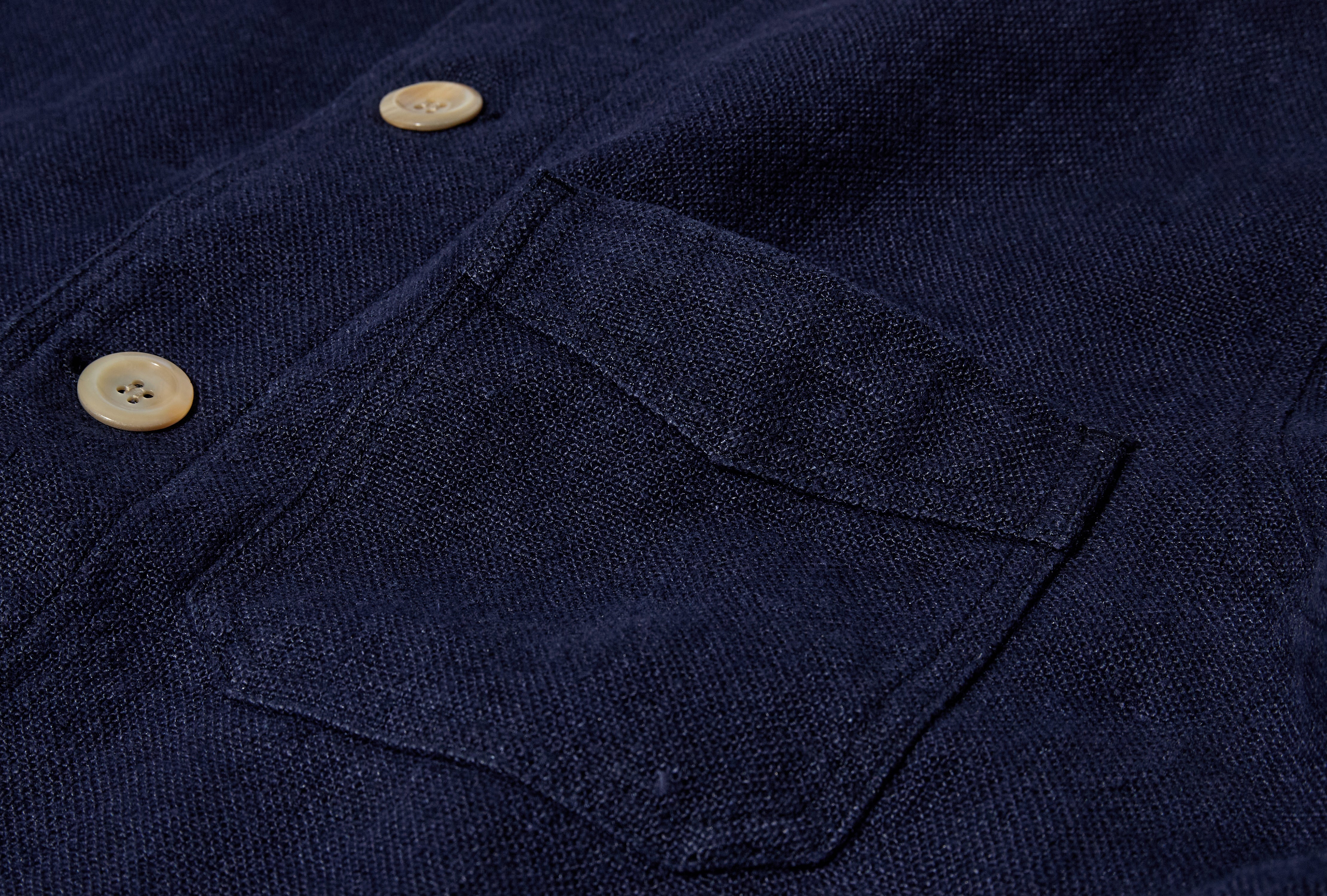 HEAVY LINEN 5-POCKET CHORE JACKET DR2A1B 22085-06 Navy