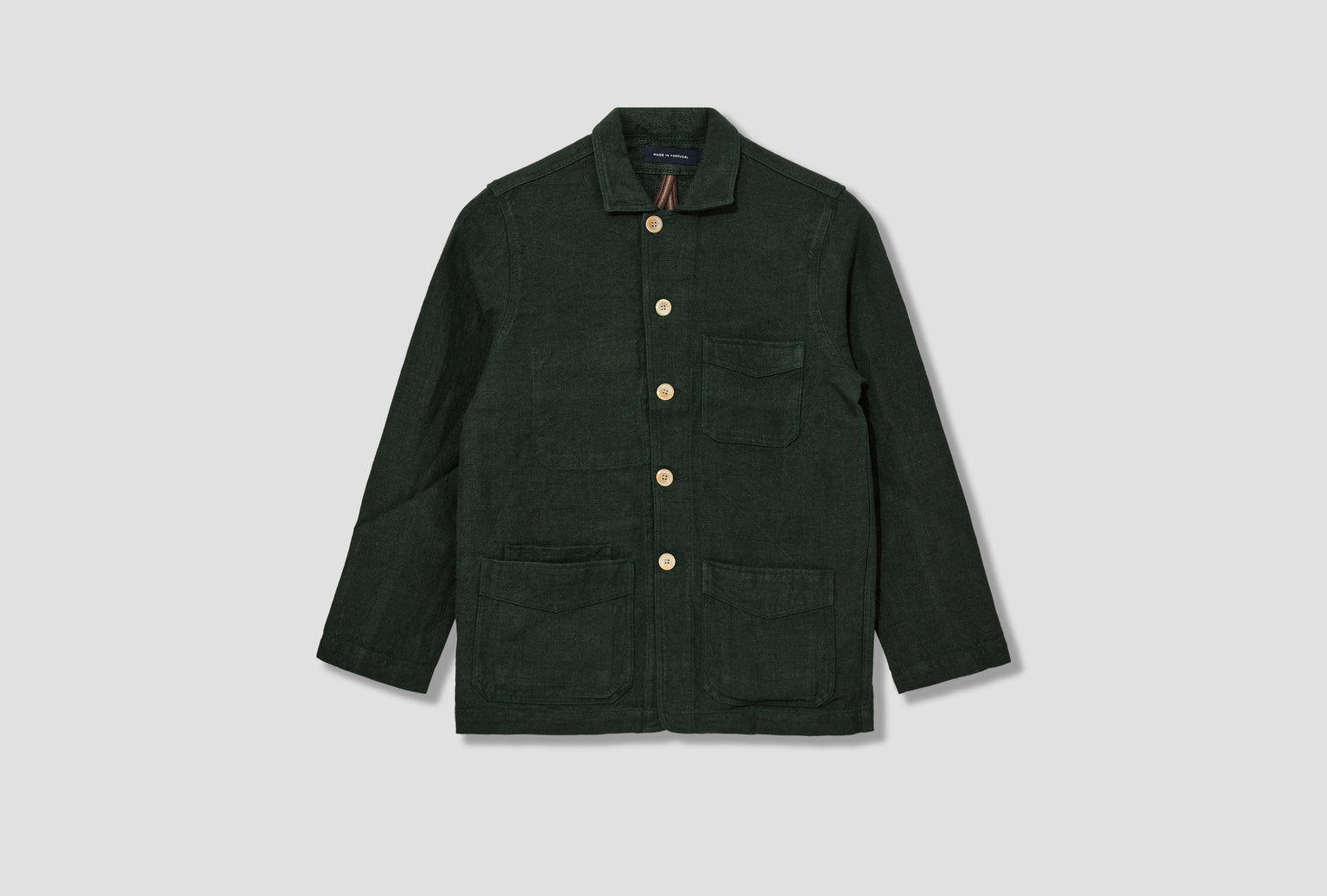 HEAVY LINEN 5-POCKET CHORE JACKET DR2A1B 22085-09 Green