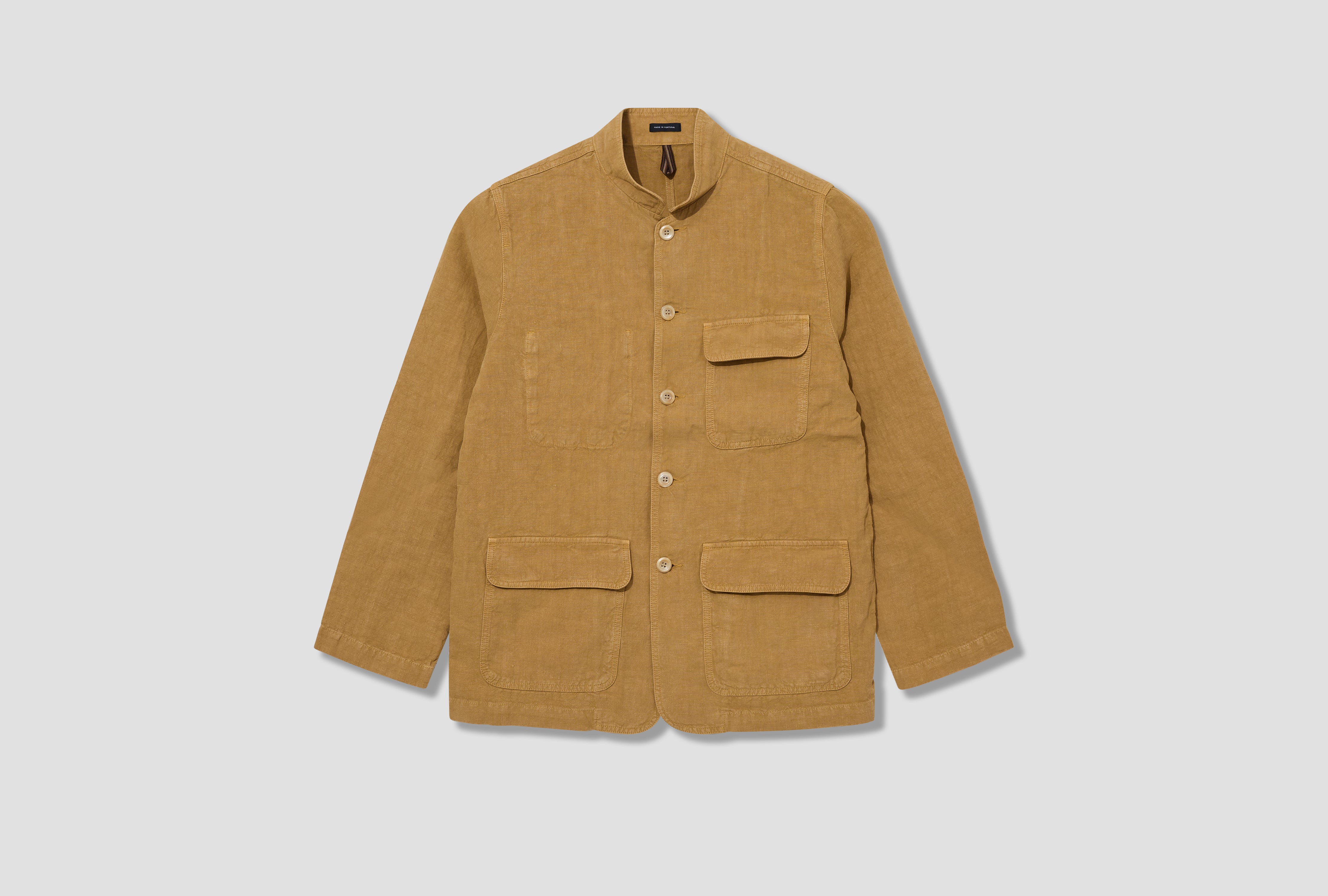 LINEN FORESTIERE JACKET DR2A1B 26011-01 Khaki