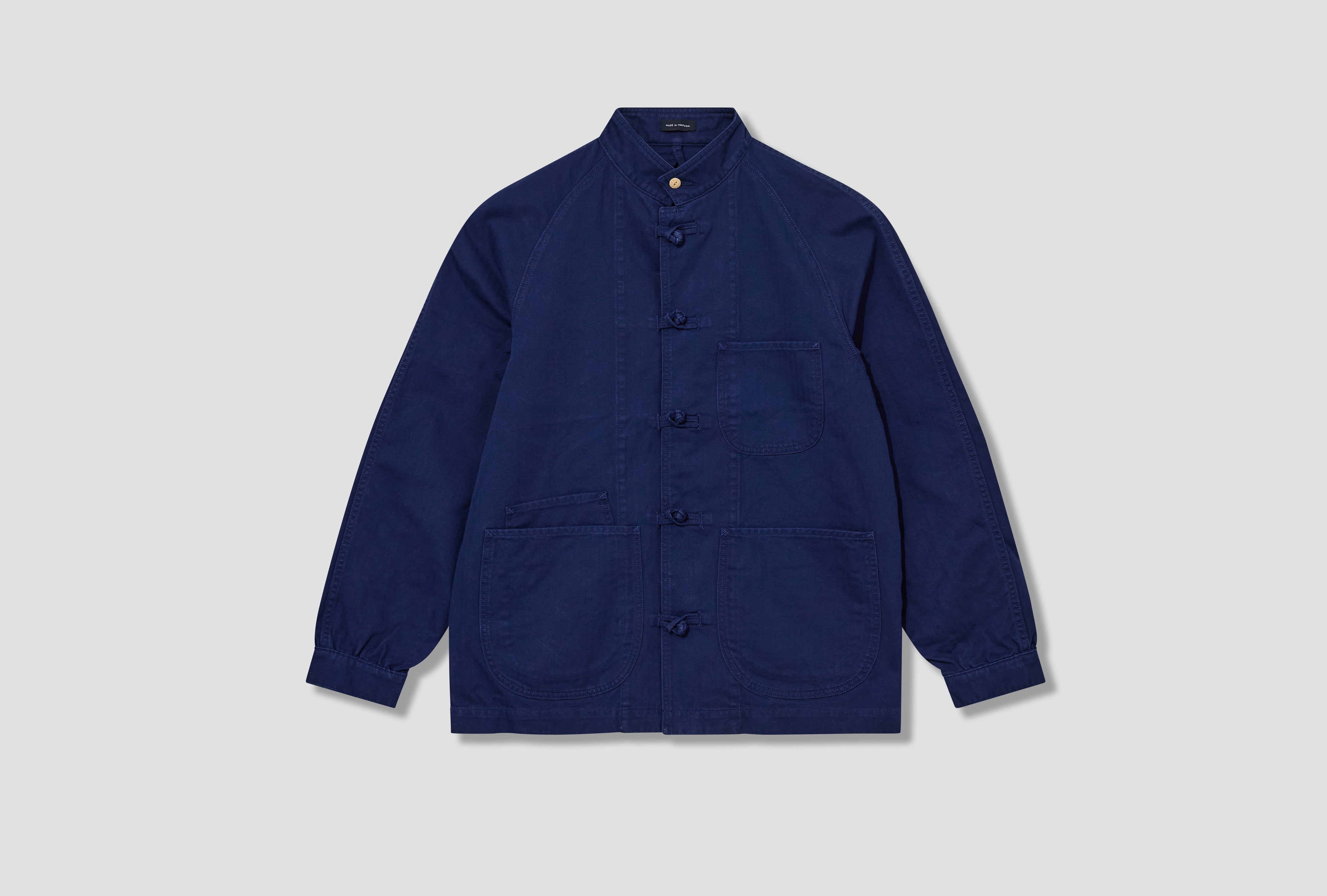 HERRINGBONE SMOCK ARTIST CHORE DR2A1B 26015-01 Blue
