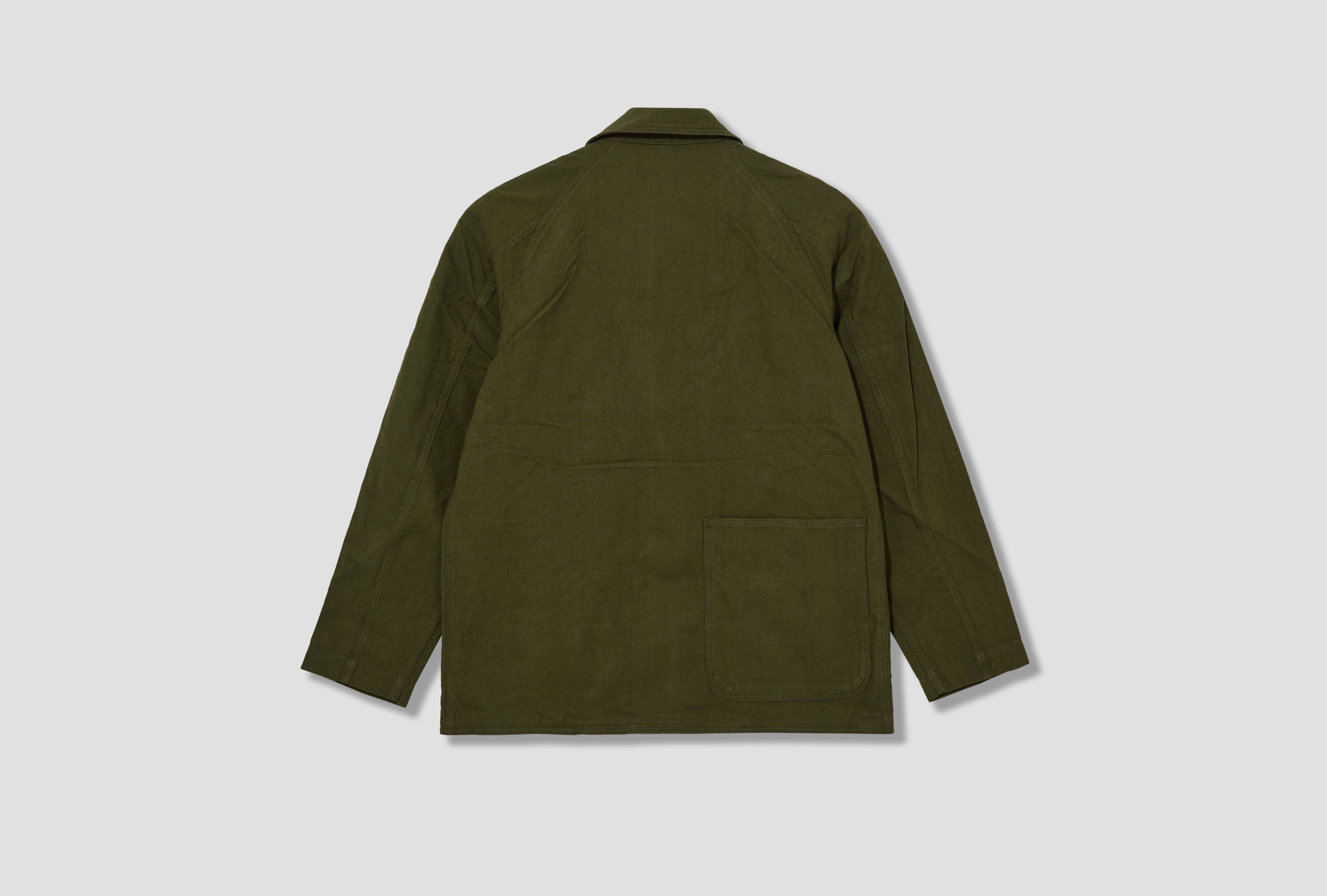CHECK LINED RAGLAN CHORE DR2A1B 26019-02 Green