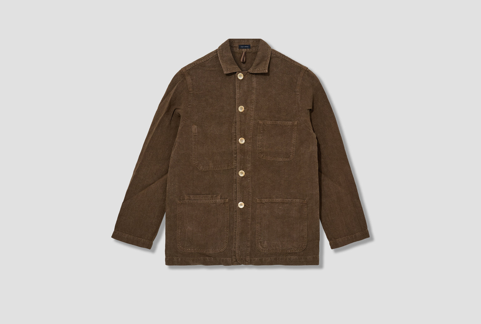 JAPANESE HEAVY LINEN CHORE JACKET DR2A1B 26022-01 Brown