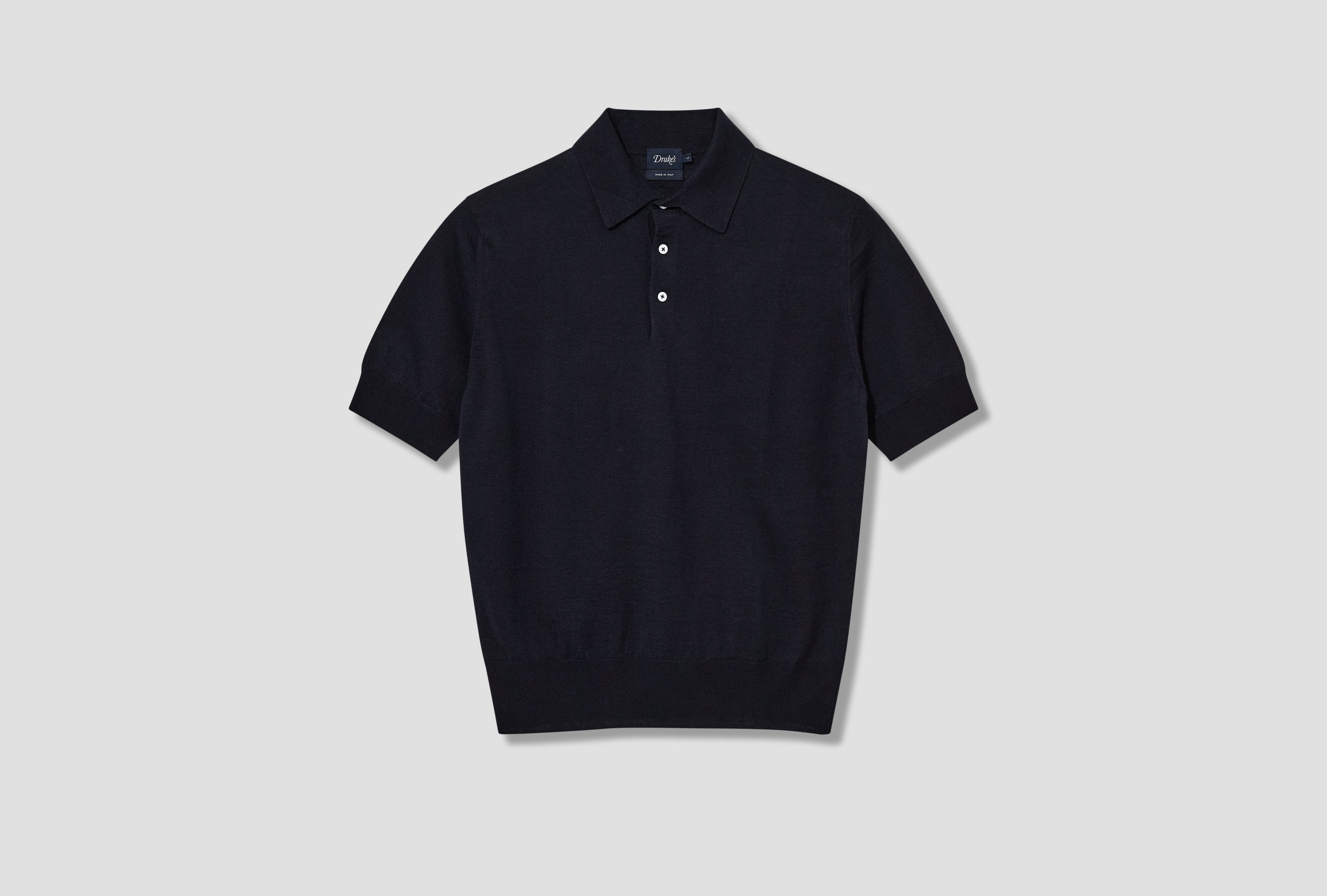 SS LINEN-COTTON KNITTED POLO SHIRT DR2A3G 21275-07 Navy