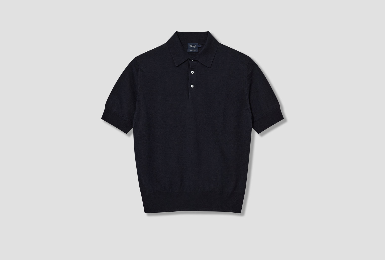 SS LINEN-COTTON KNITTED POLO SHIRT DR2A3G 21275-07 Navy