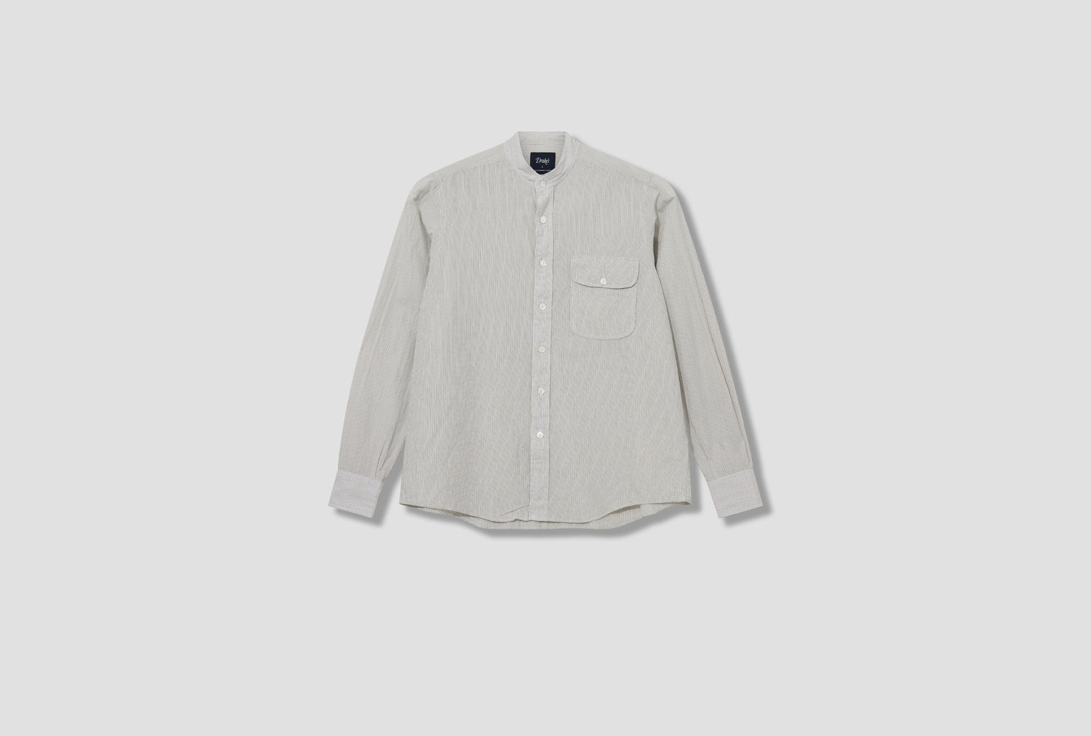 GRAND COLLAR STRIPE BUTTON THROUGH DR2A4N 26068-02 White