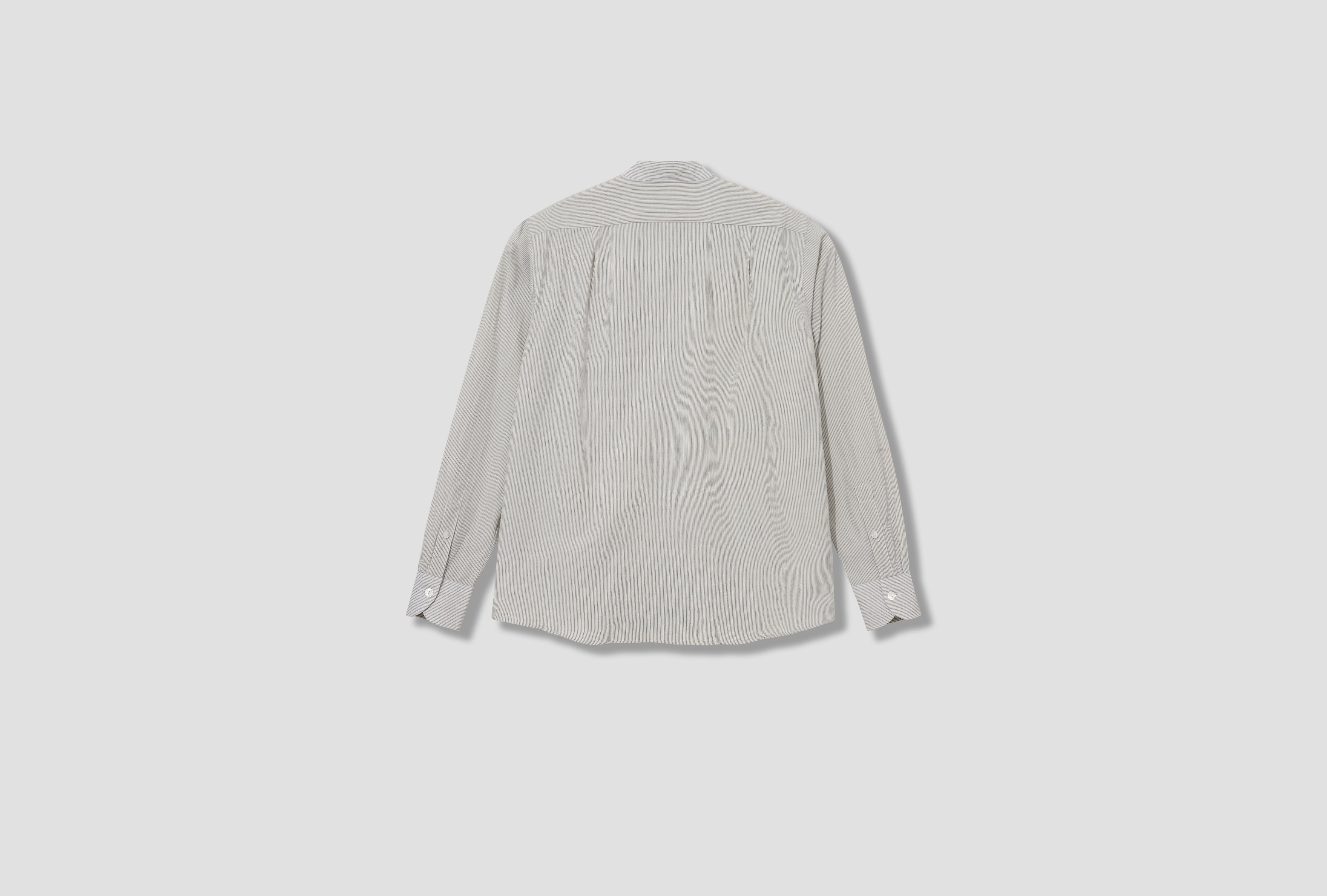 GRAND COLLAR STRIPE BUTTON THROUGH DR2A4N 26068-02 White