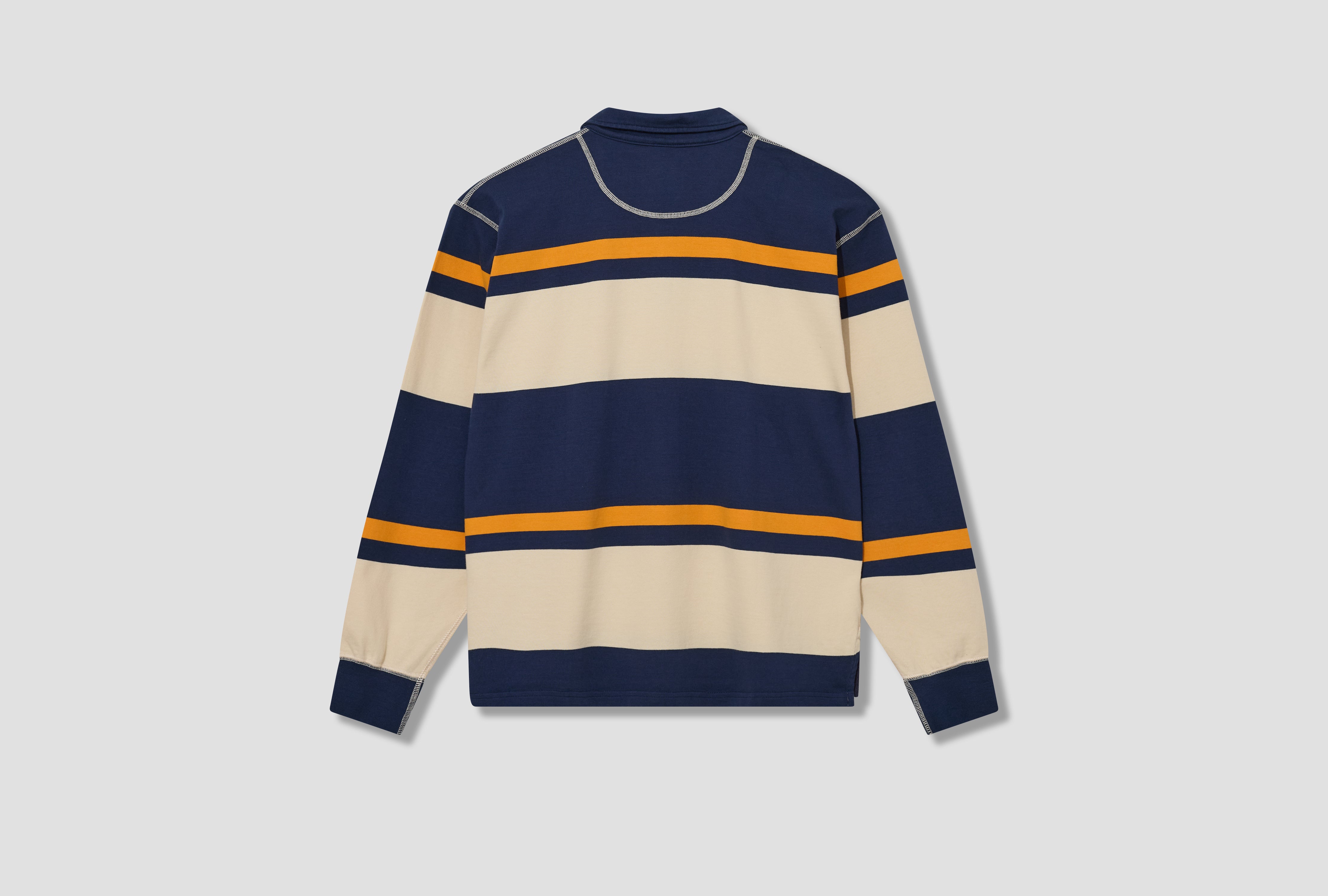 STRIPE QUARTER ZIP RUGBY DR2A5M 26125-01 Navy
