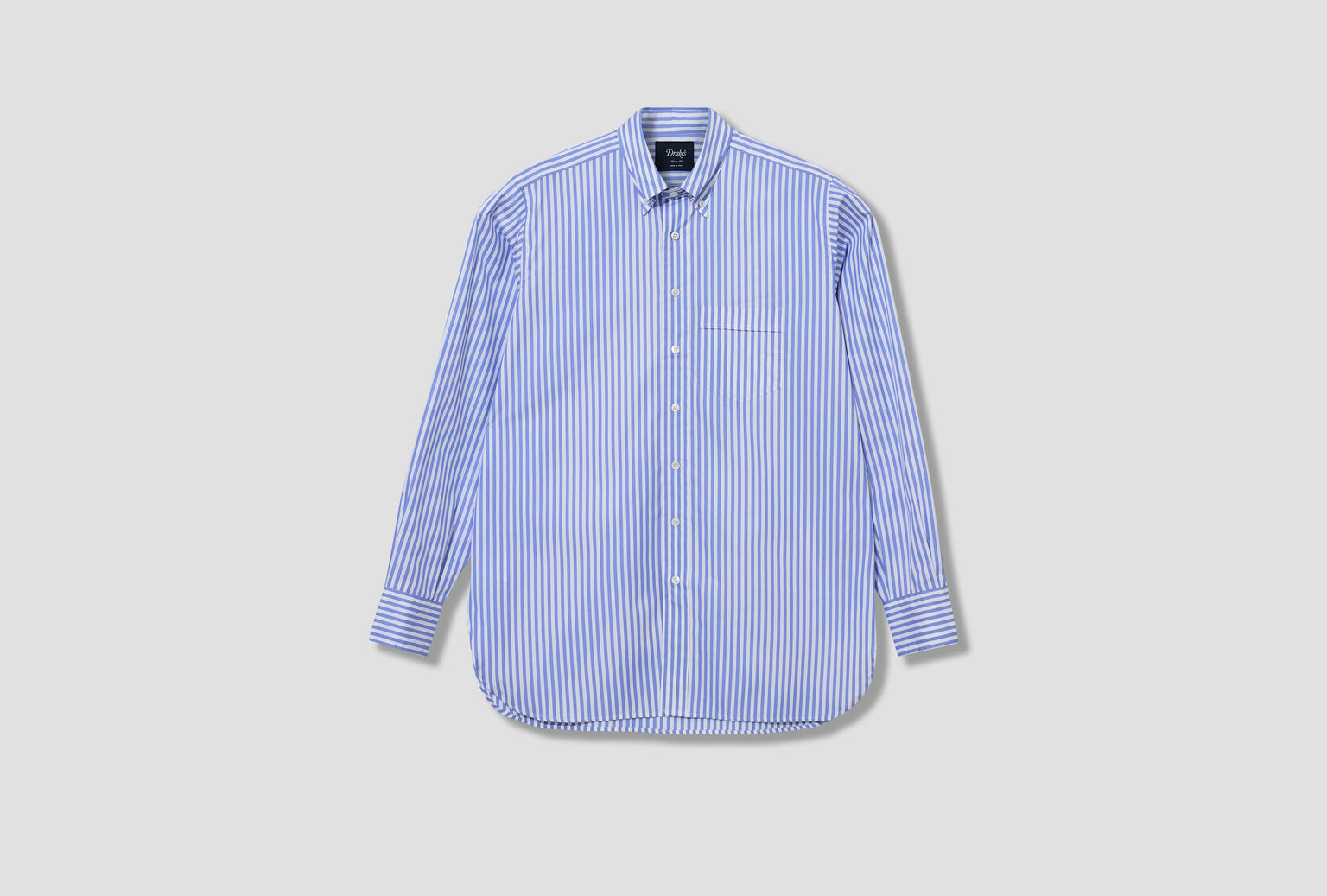 BENGAL STRIPE BUTTON DOWN POPLIN SHIRT DR2W4A 21796-02 Blue