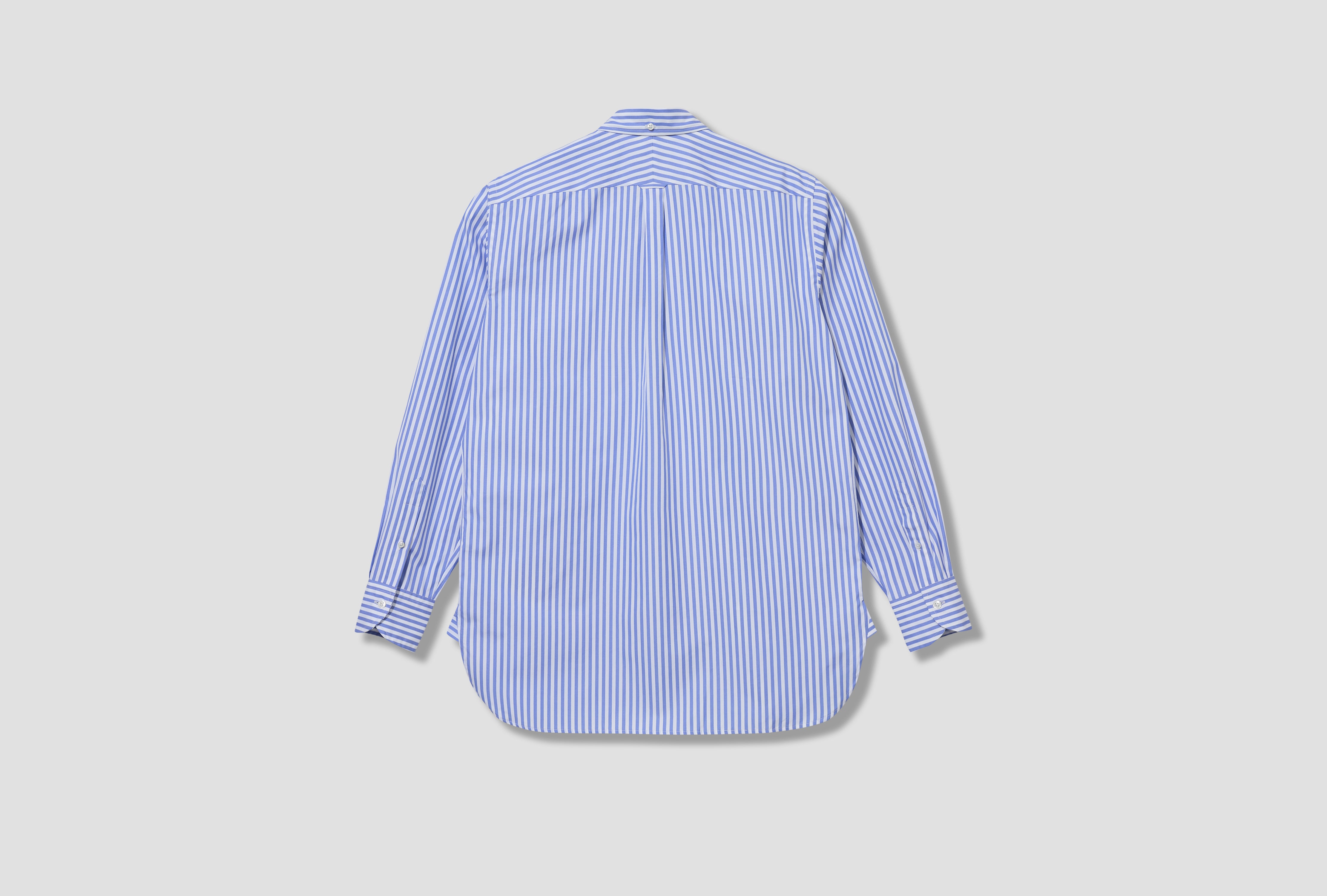 BENGAL STRIPE BUTTON DOWN POPLIN SHIRT DR2W4A 21796-02 Blue