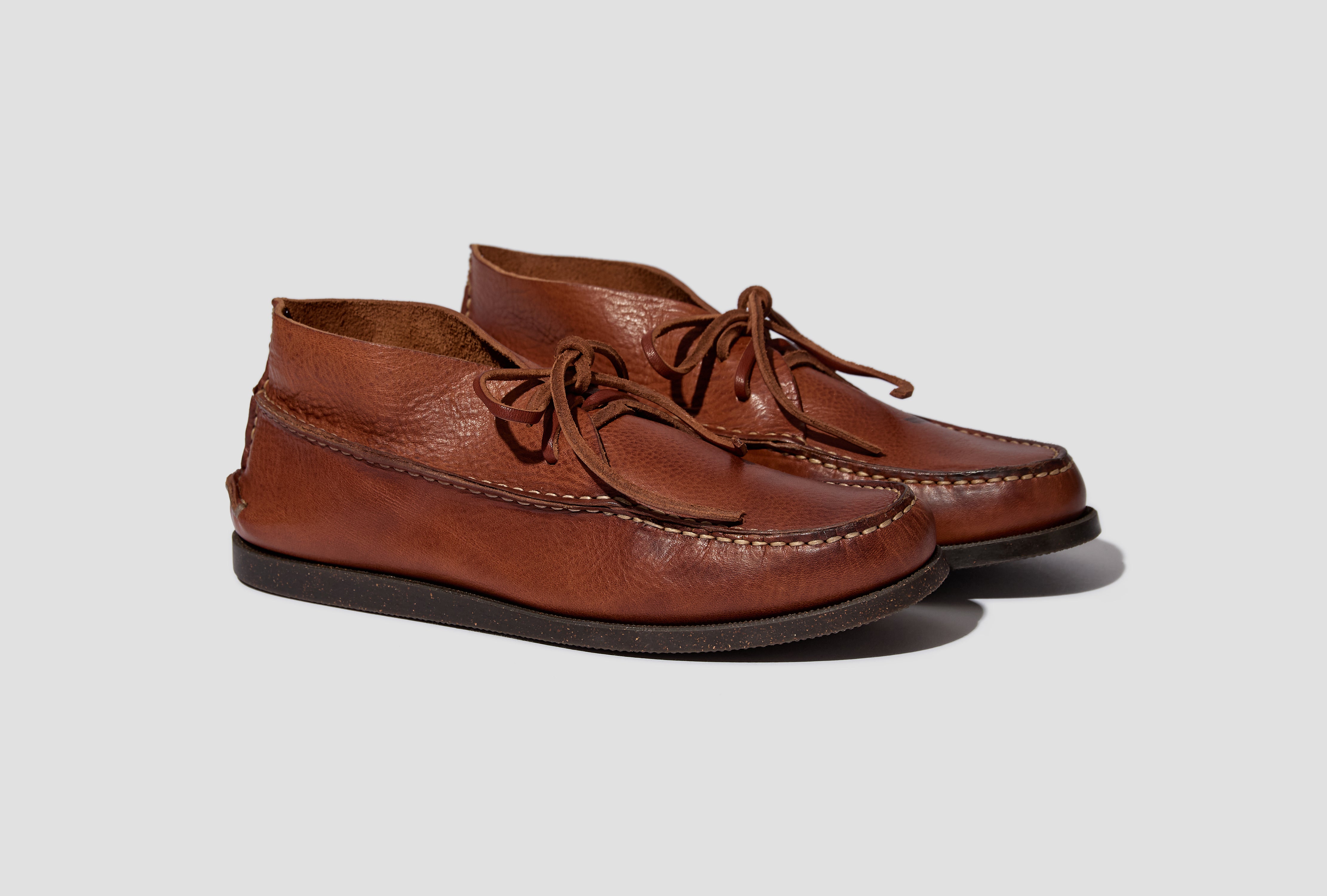 ITALIAN ALL HANDSEWN CHUKKA WTIH CAMP SOLE - VIRGIL COGNAC YIAHCC-VNBC
