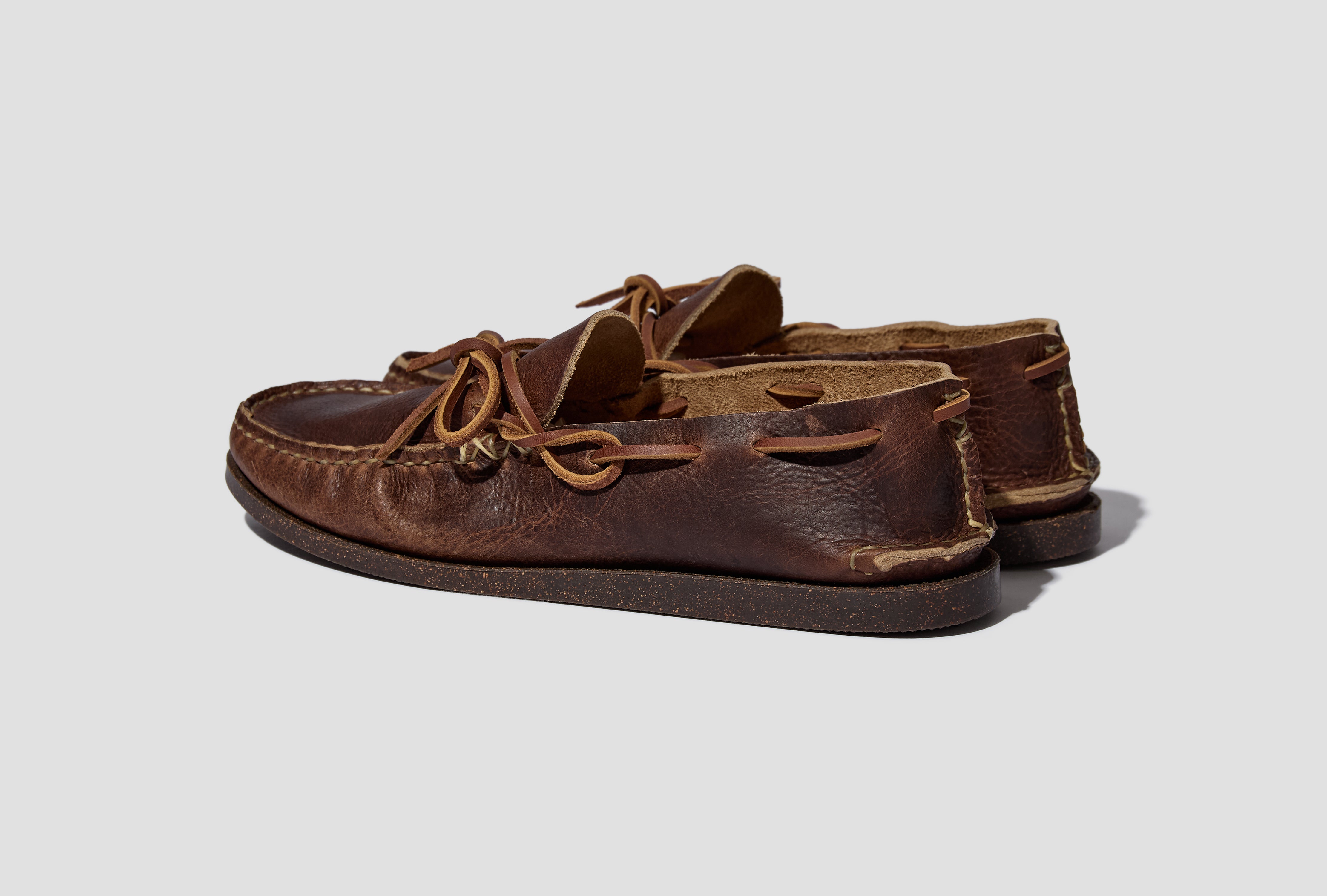 ALL HANDSEWN CANOE MOC WITH CAMP SOLE - CH BROWN 17331M-CHBR-SMU