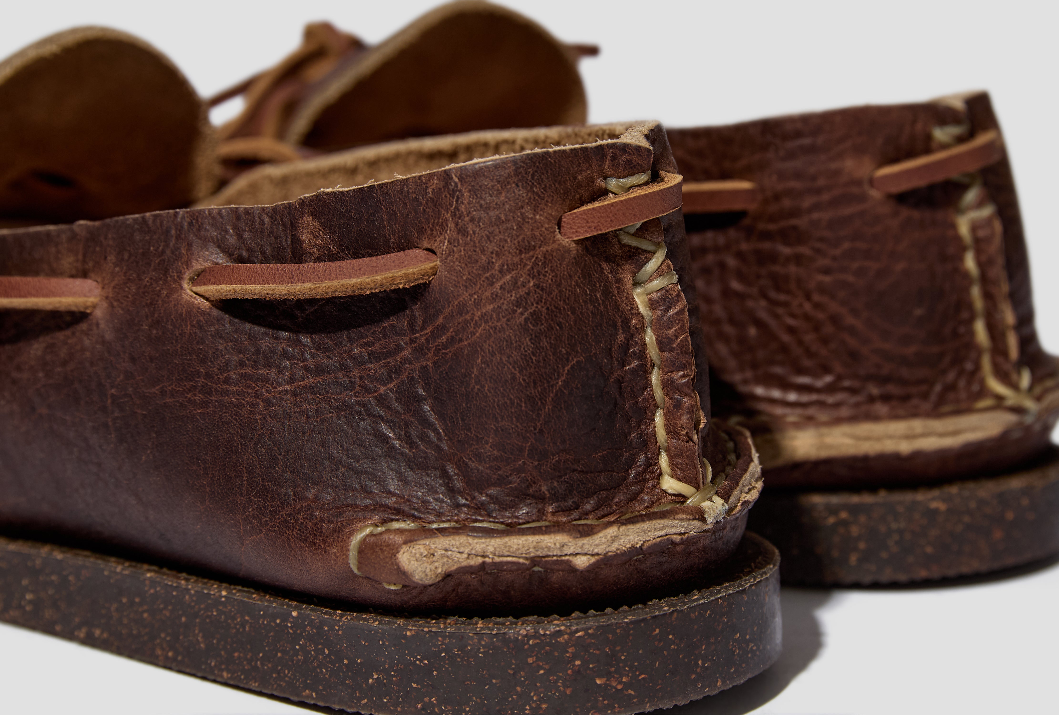 ALL HANDSEWN CANOE MOC WITH CAMP SOLE - CH BROWN 17331M-CHBR-SMU
