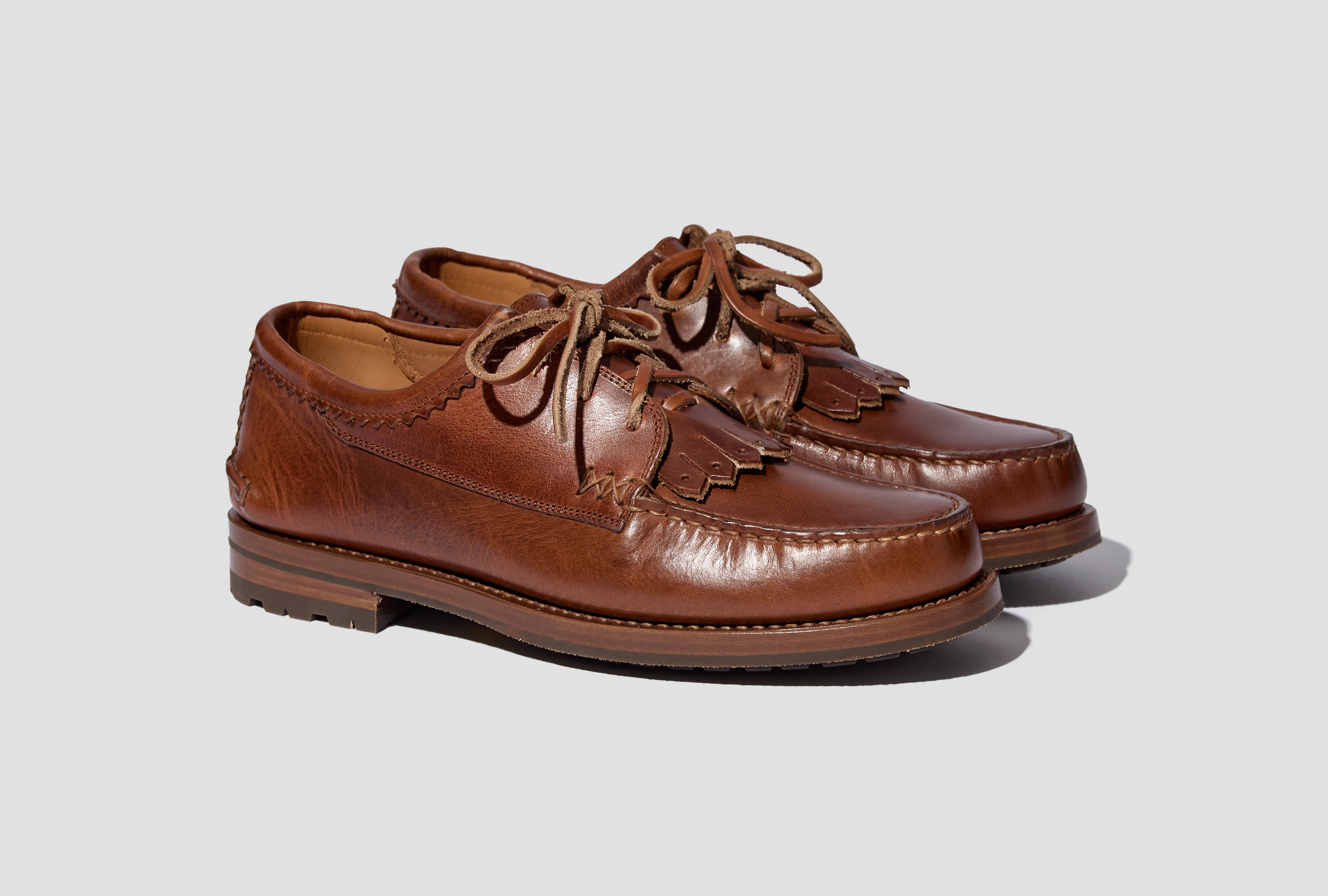 ITALIAN BLUCHER WITH VIBRAM TUSCANY - WHISKY YIBT-T26713-SMU